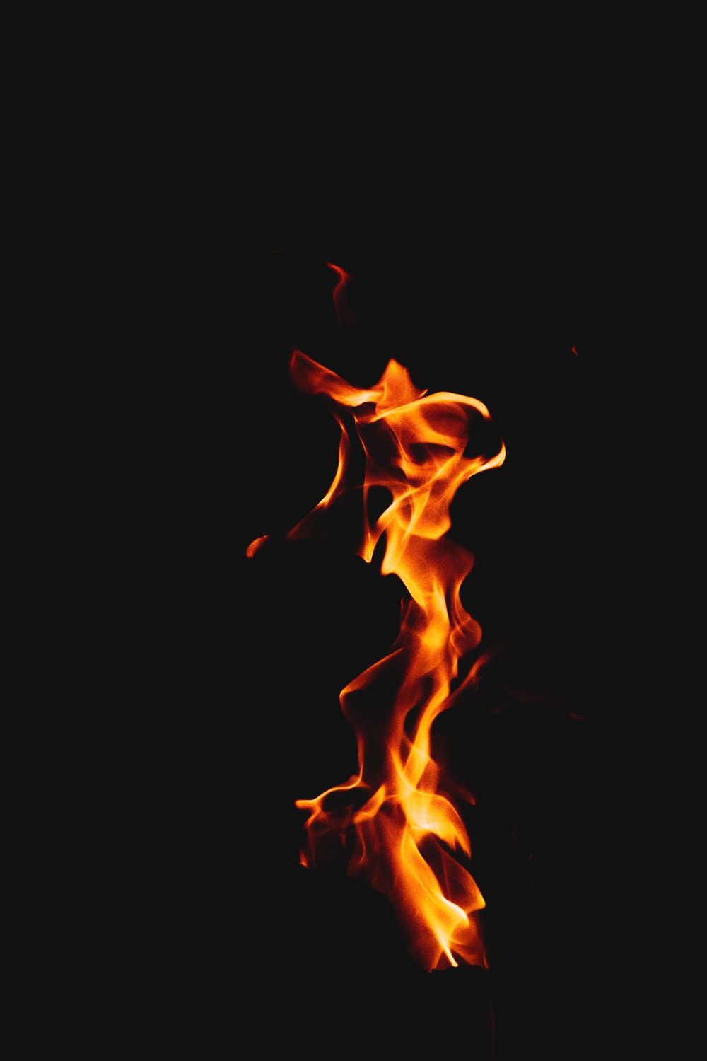 Fiamma di fuoco su nero, 1000x1500 Verticale, Telefono
