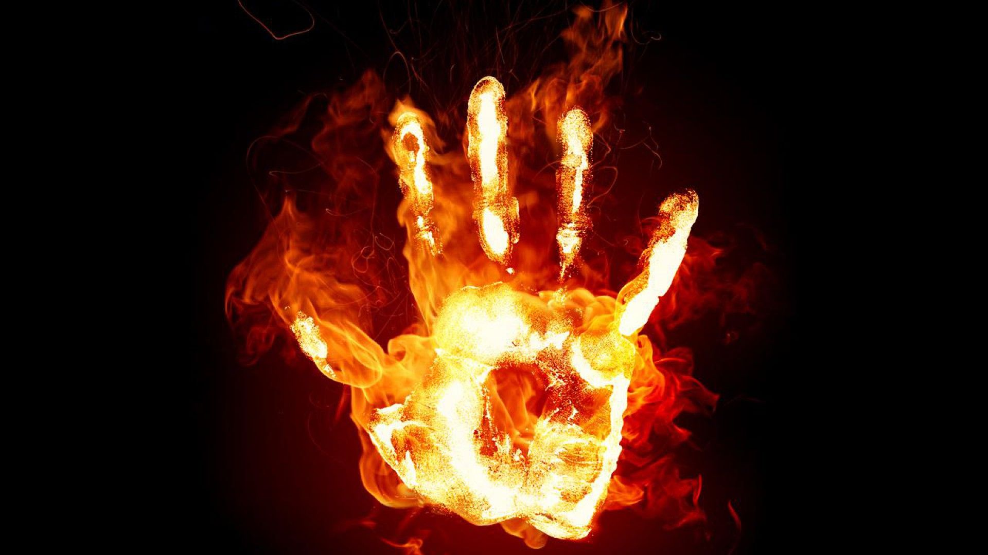 Mano in fiamme, 1920x1080 Full HD, Desktop