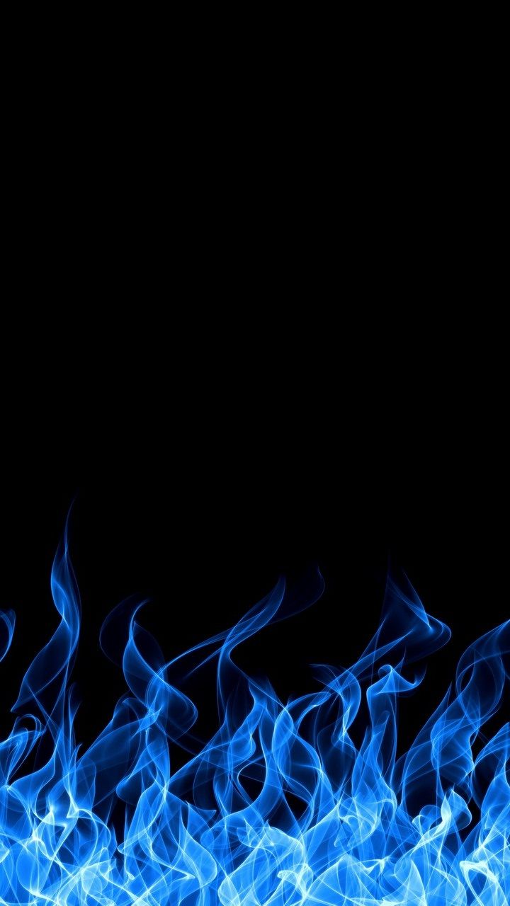 Fiamme blu su nero, 720x1280 Verticale, Telefono