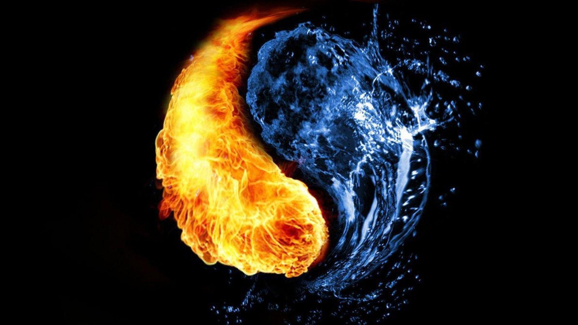 Yin yang fuoco e acqua, 1920x1080 1080p, PC Desktop