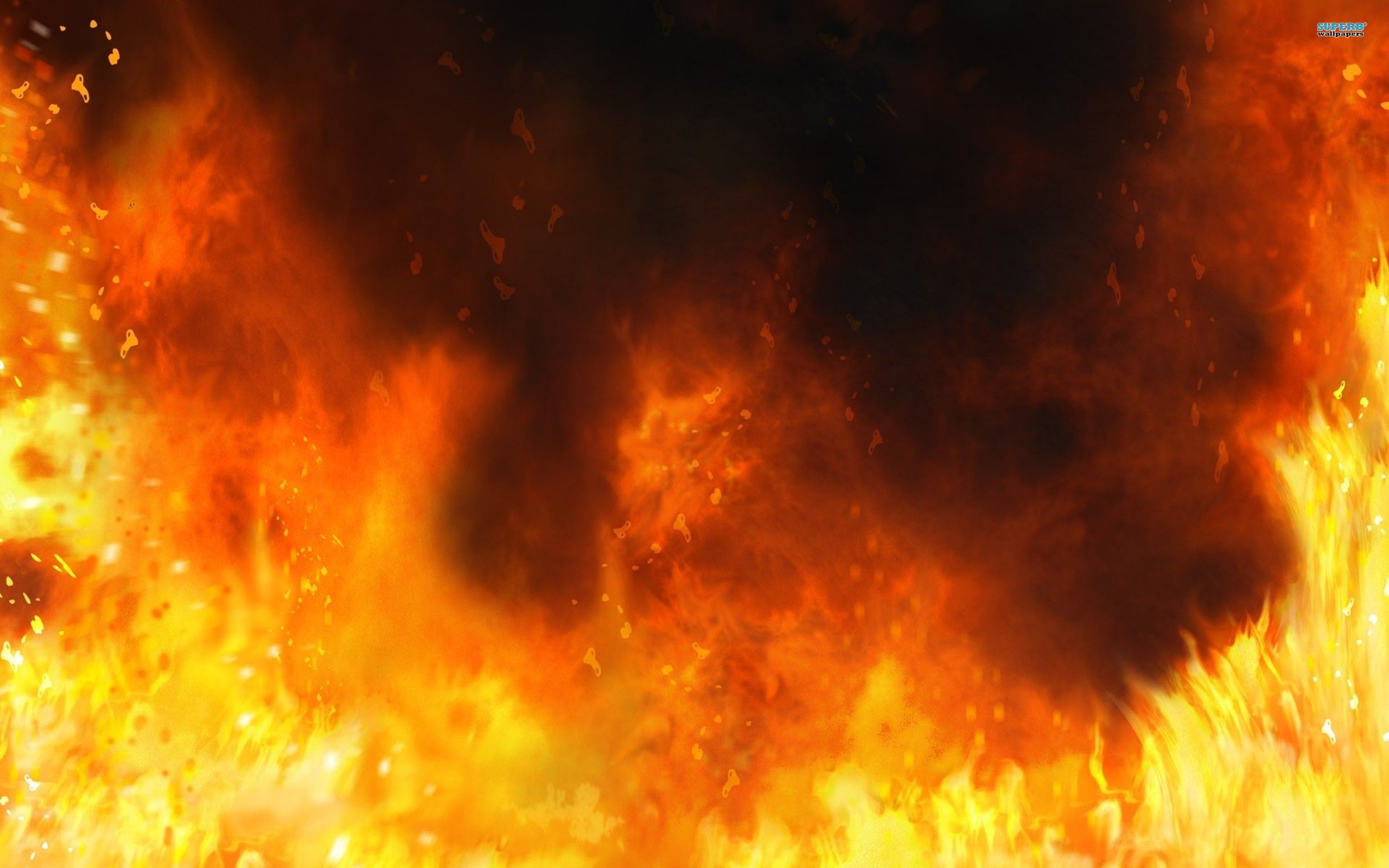Fiamme di fuoco arancioni, 2560x1600 WQXGA, Laptop