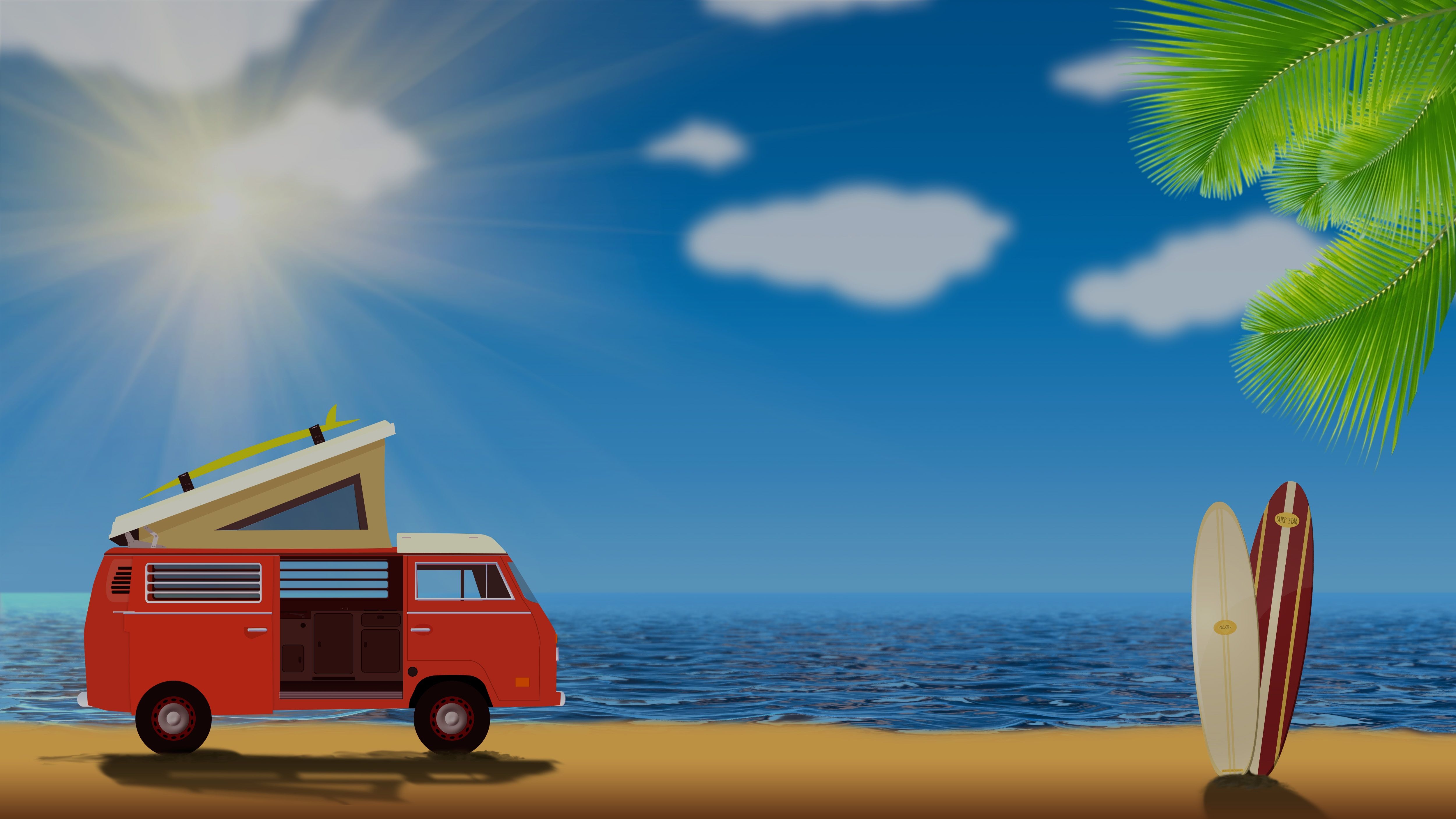 Furgone VW ID Buzz giallo, 1920x1080 Full HD, Desktop
