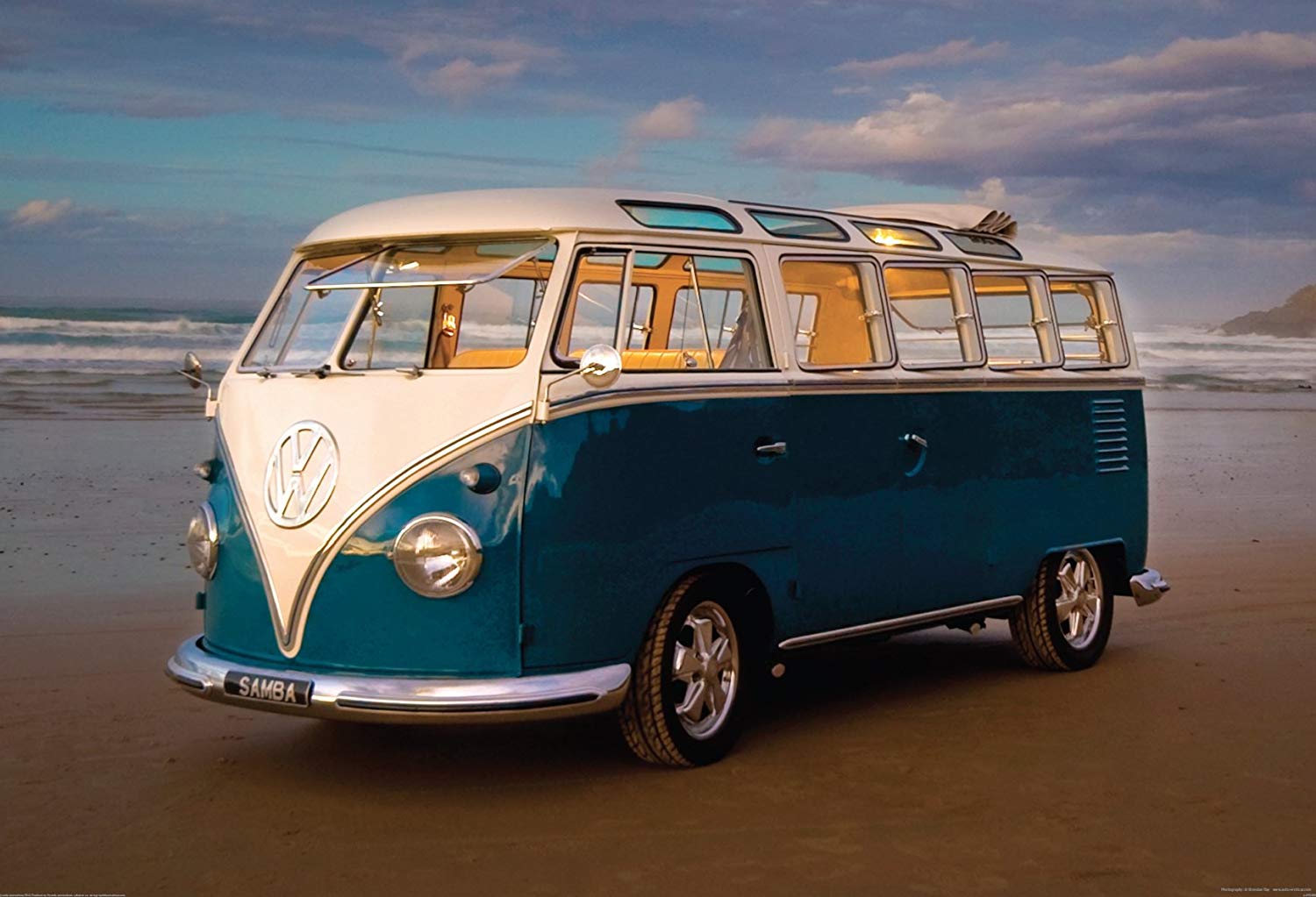 Furgone VW Bulli in spiaggia, 1500x1023 720p, Laptop
