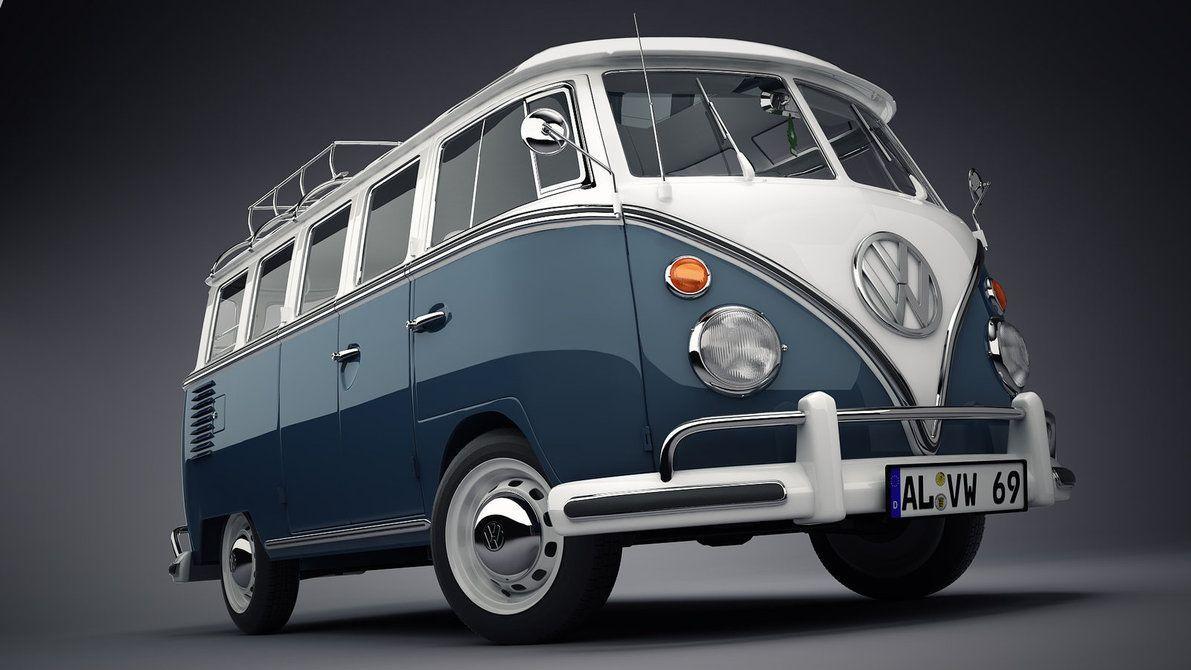 Furgone VW verde bianco, 1000x790 HD, Desktop
