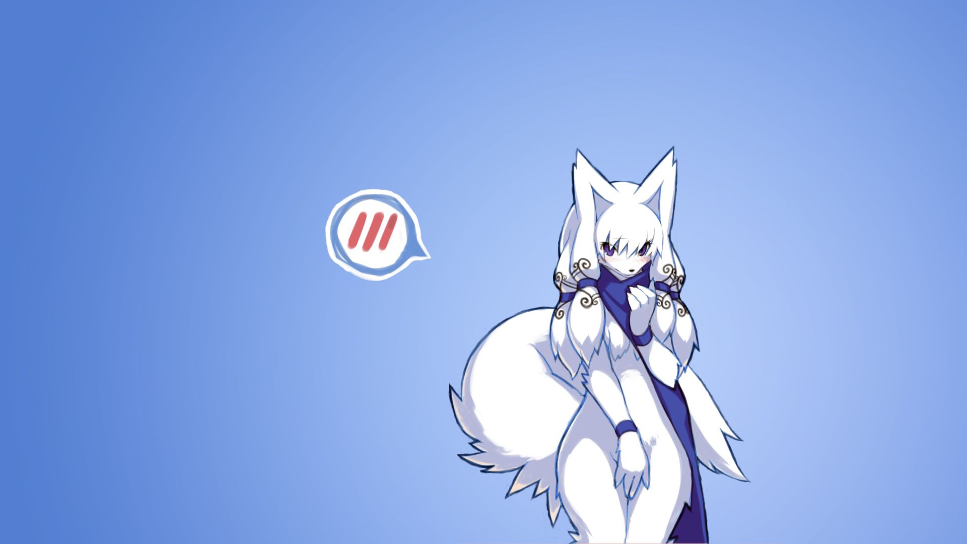 Personaggio furry volpe bianca, 1920x1080 Full HD, PC