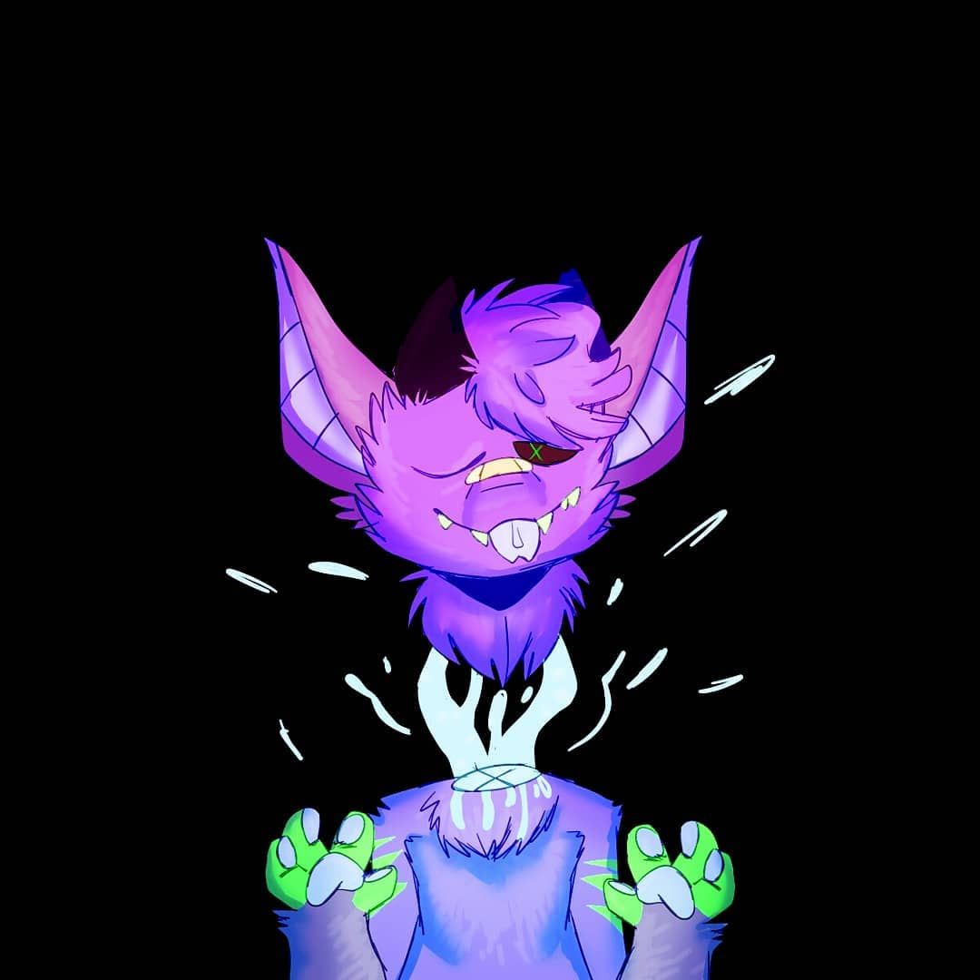 Pipistrello viola furry sudato, 1080x1080 HD, Laptop