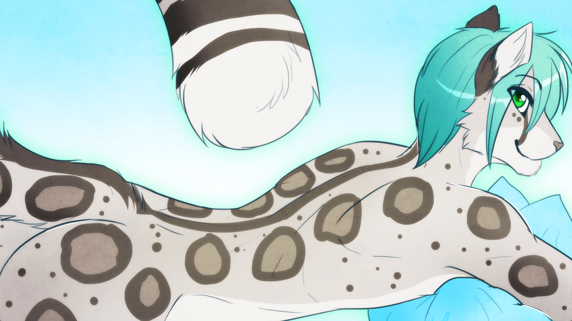 Leopardo antropomorfo furry disteso, 1920x1080 Full HD, Desktop