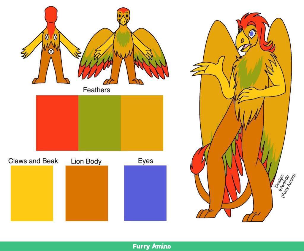 Character sheet fursona grifone alato, 1024x846 HD, Desktop