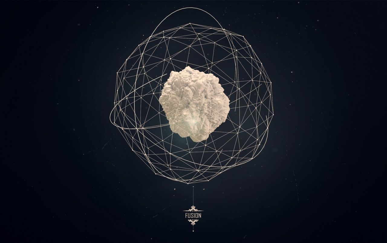 Sfera geometrica astratta con roccia, 1280x804 HD, Desktop