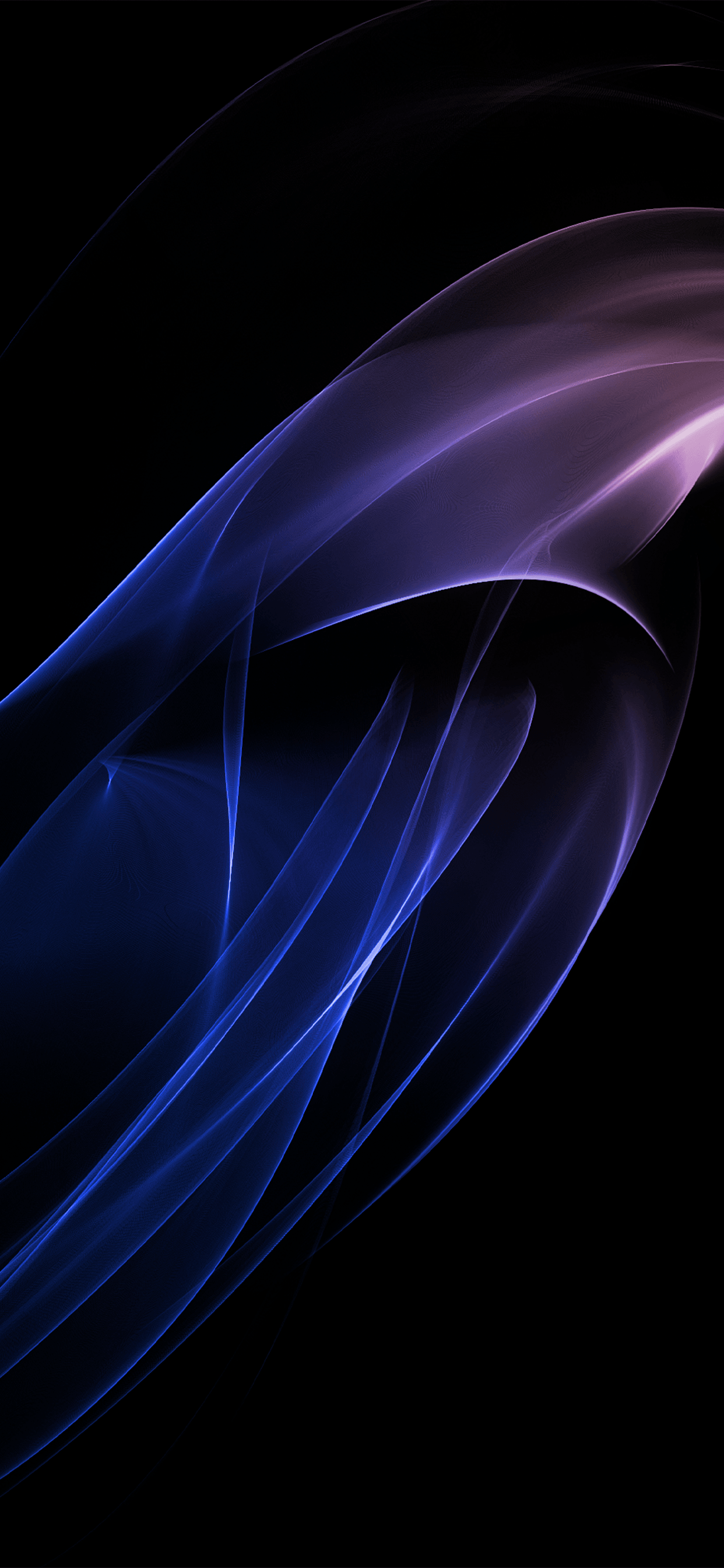 Onde astratte blu viola sfumate, 1242x2688 Full HD Verticale, Smartphone
