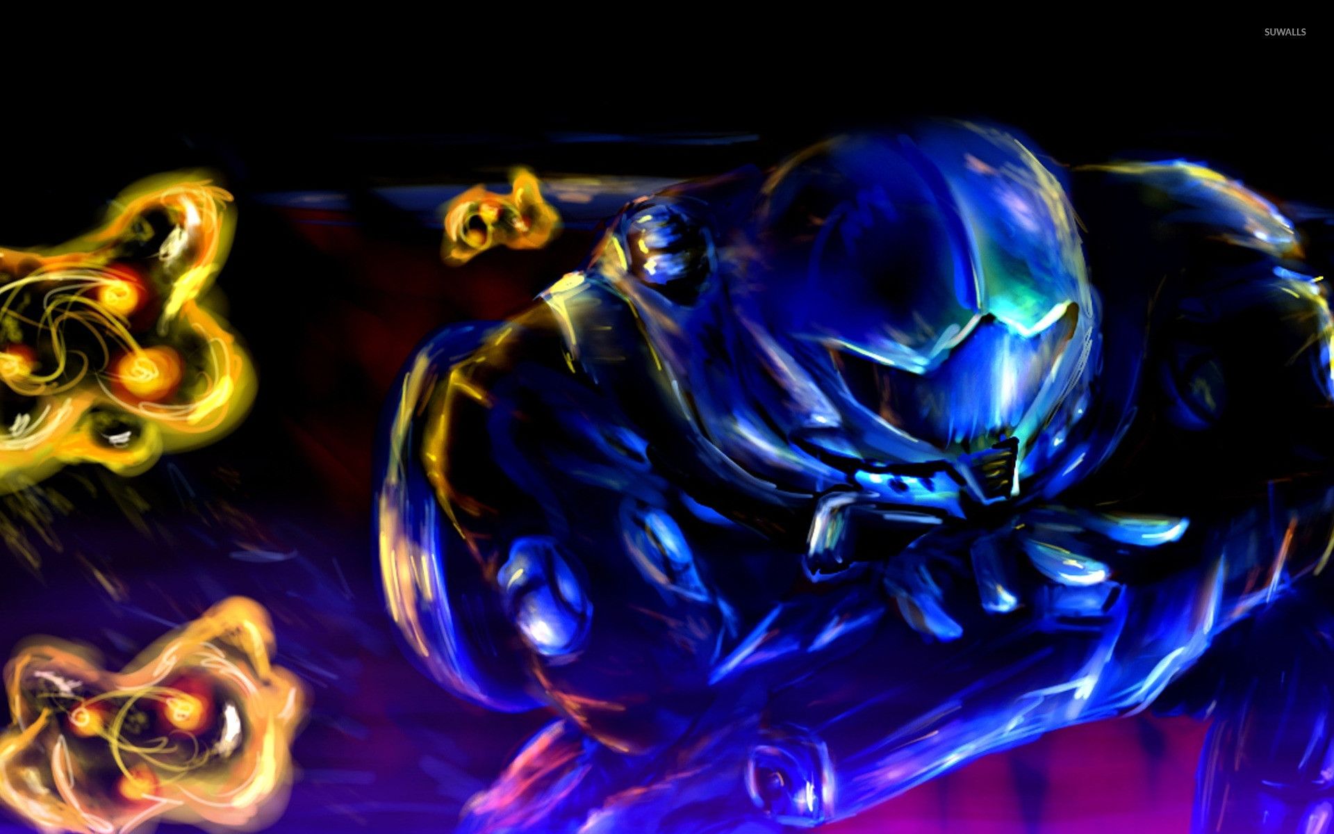 Metroid Fusion Samus blu, 1920x1200 WUXGA, iMac
