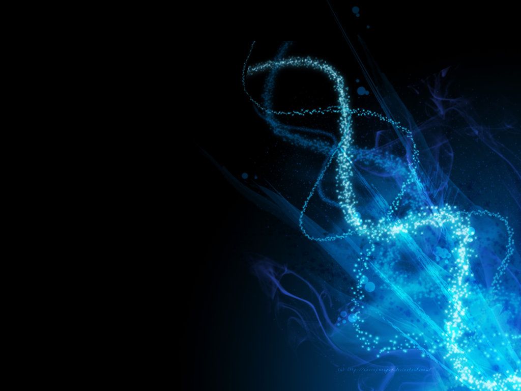 Filamenti luminosi blu astratti, 1024x768 HD, Desktop