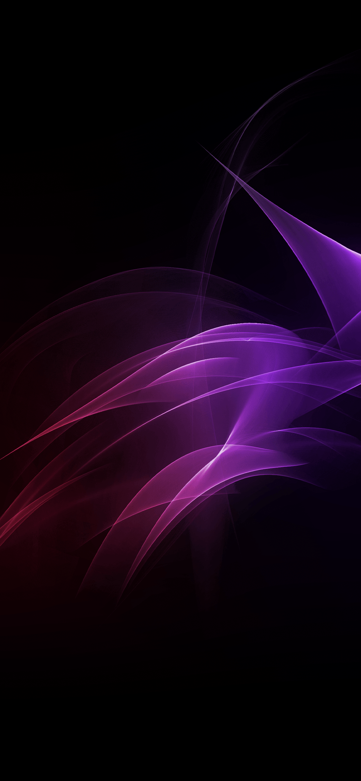 Forme astratte viola su nero, 1242x2688 Full HD Verticale, Smartphone