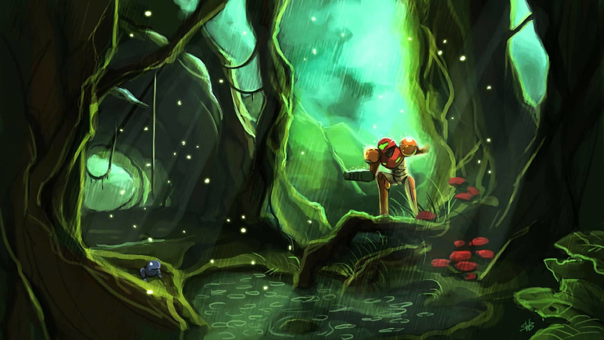 Samus Aran foresta verde Metroid, 1920x1080 1080p, Laptop