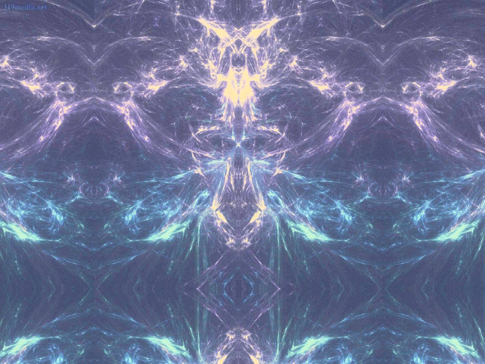 Frattale astratto simmetrico blu-viola, 1680x1260 900p, HP Laptop