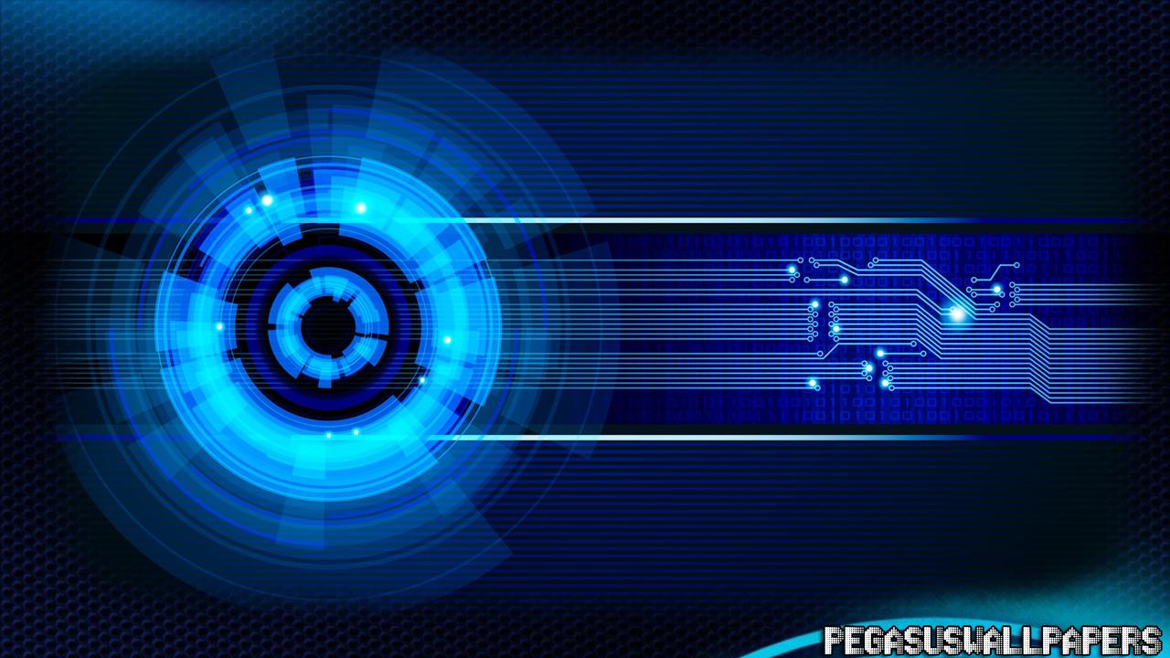 Cerchio tecnologico blu futuristico, 1280x720 720p, PC