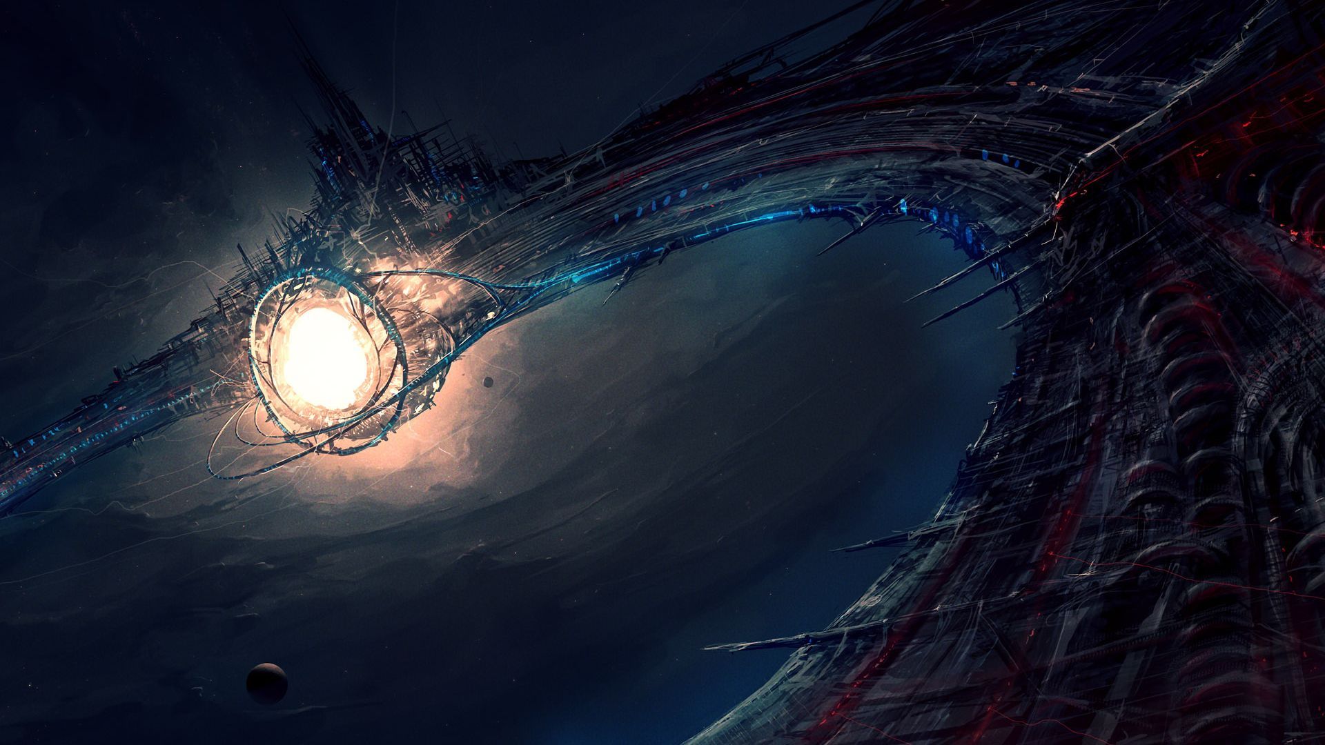 Portale energetico astratto spaziale, 1920x1080 1080p, Laptop