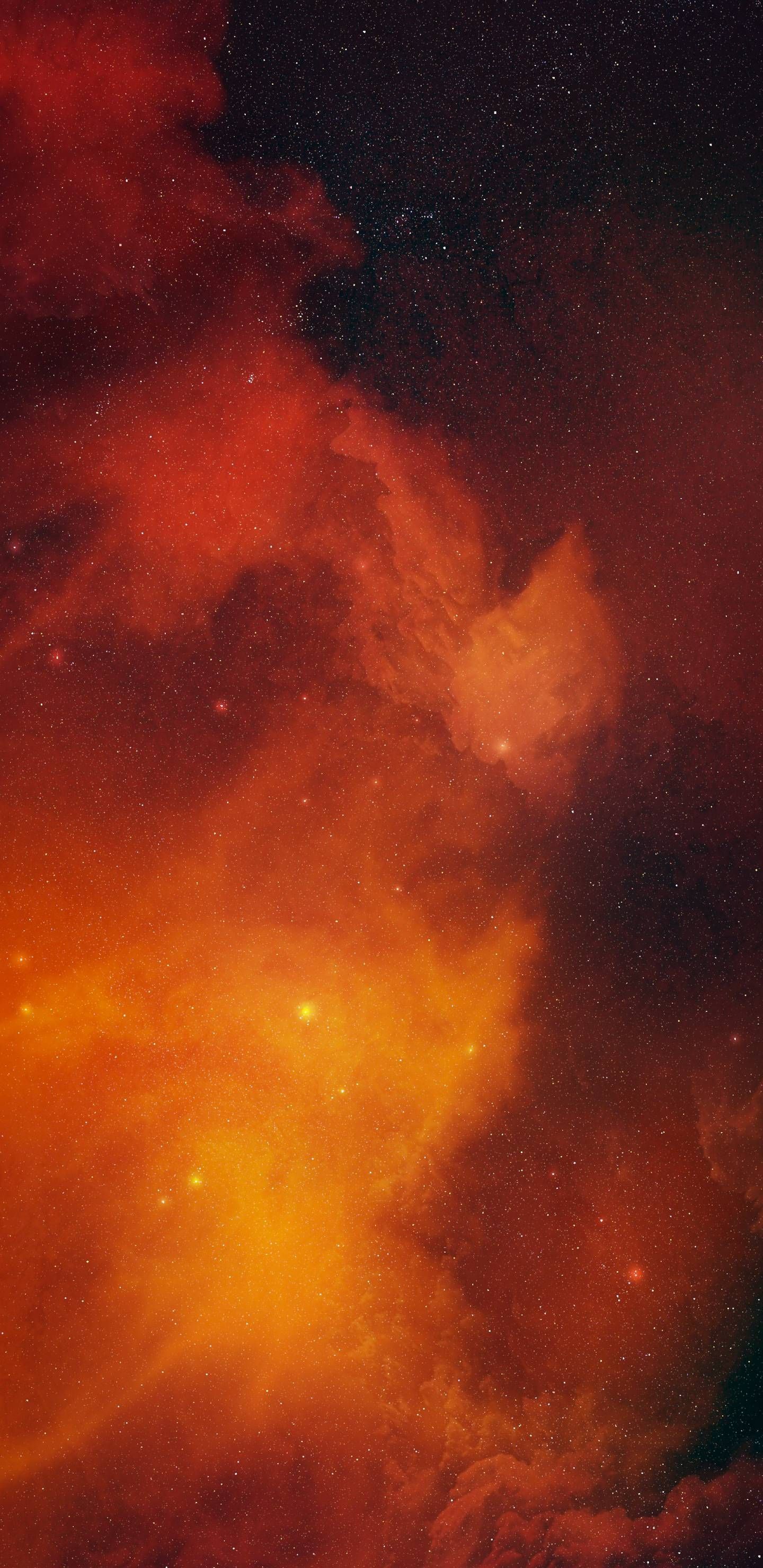 Galassia arancione e rossa, 1440x2960 Verticale, Mobile