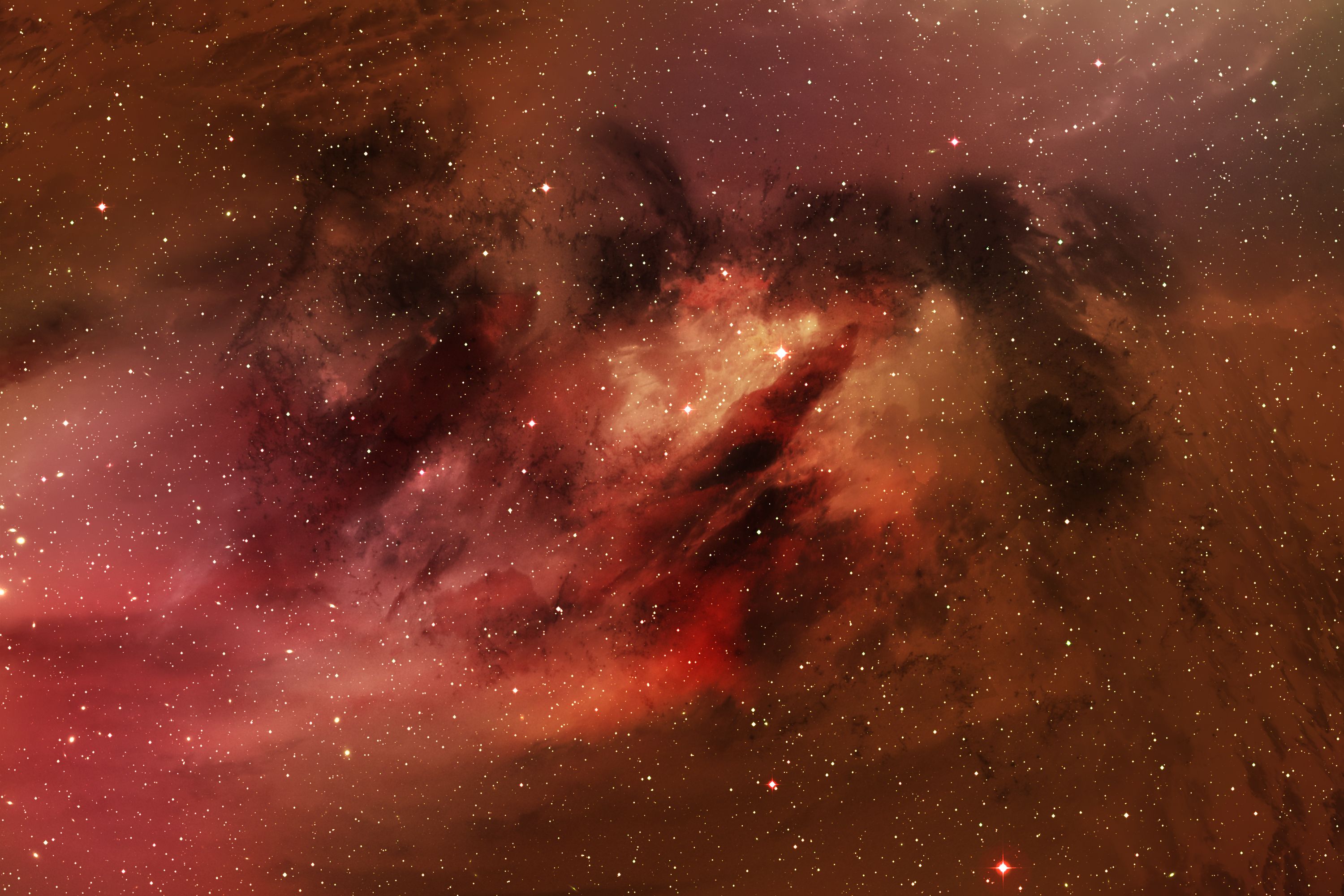 Galassia arancione con stelle, 1280x720 720p, Laptop