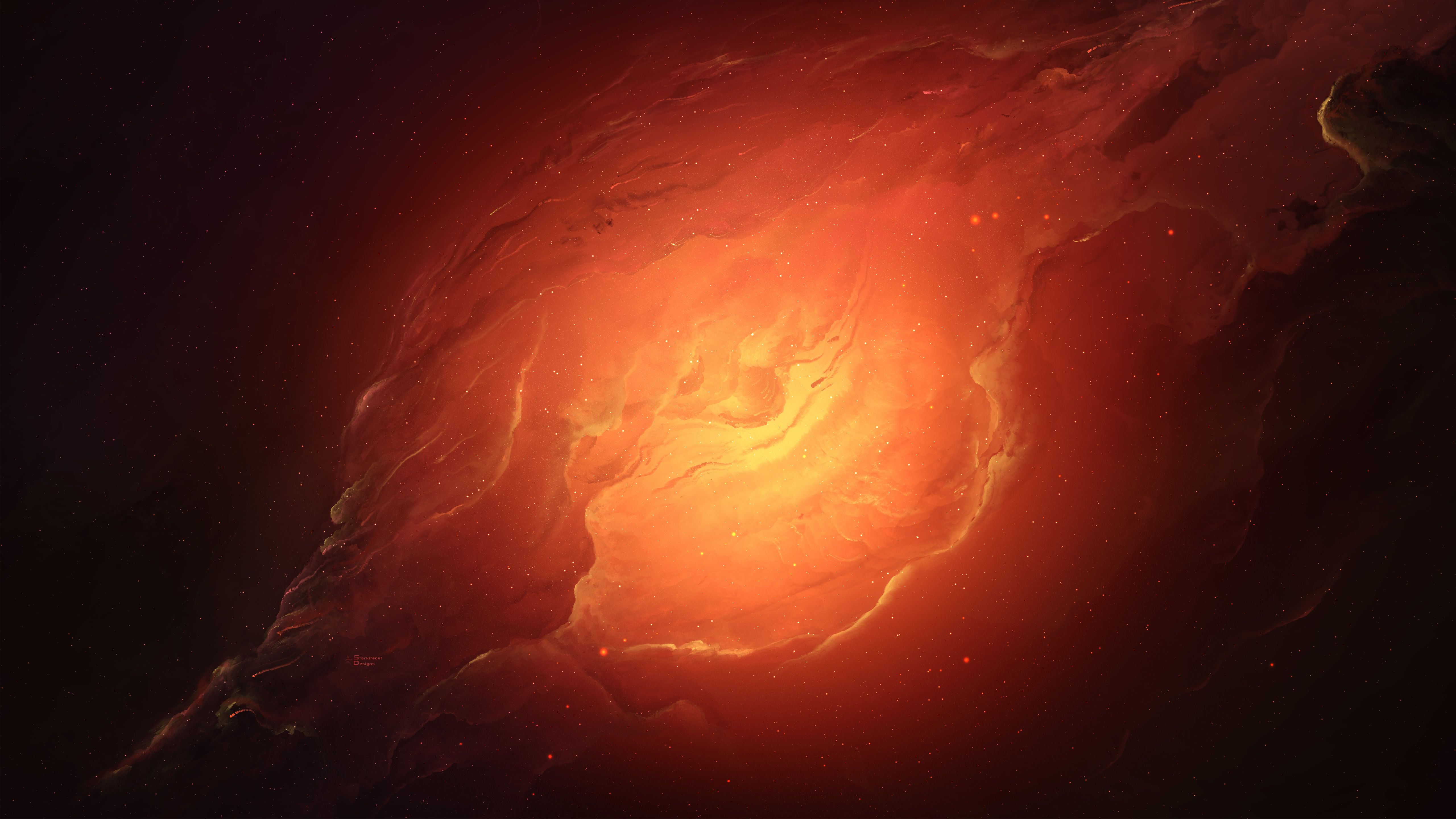 Galassia arancione con stelle, 1199x876 HD, Laptop