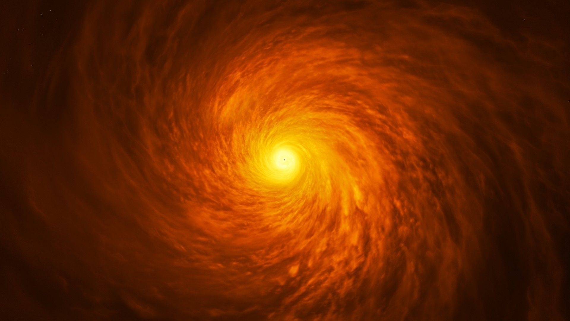 Galassia arancione a spirale, 1920x1080 Full HD, PC