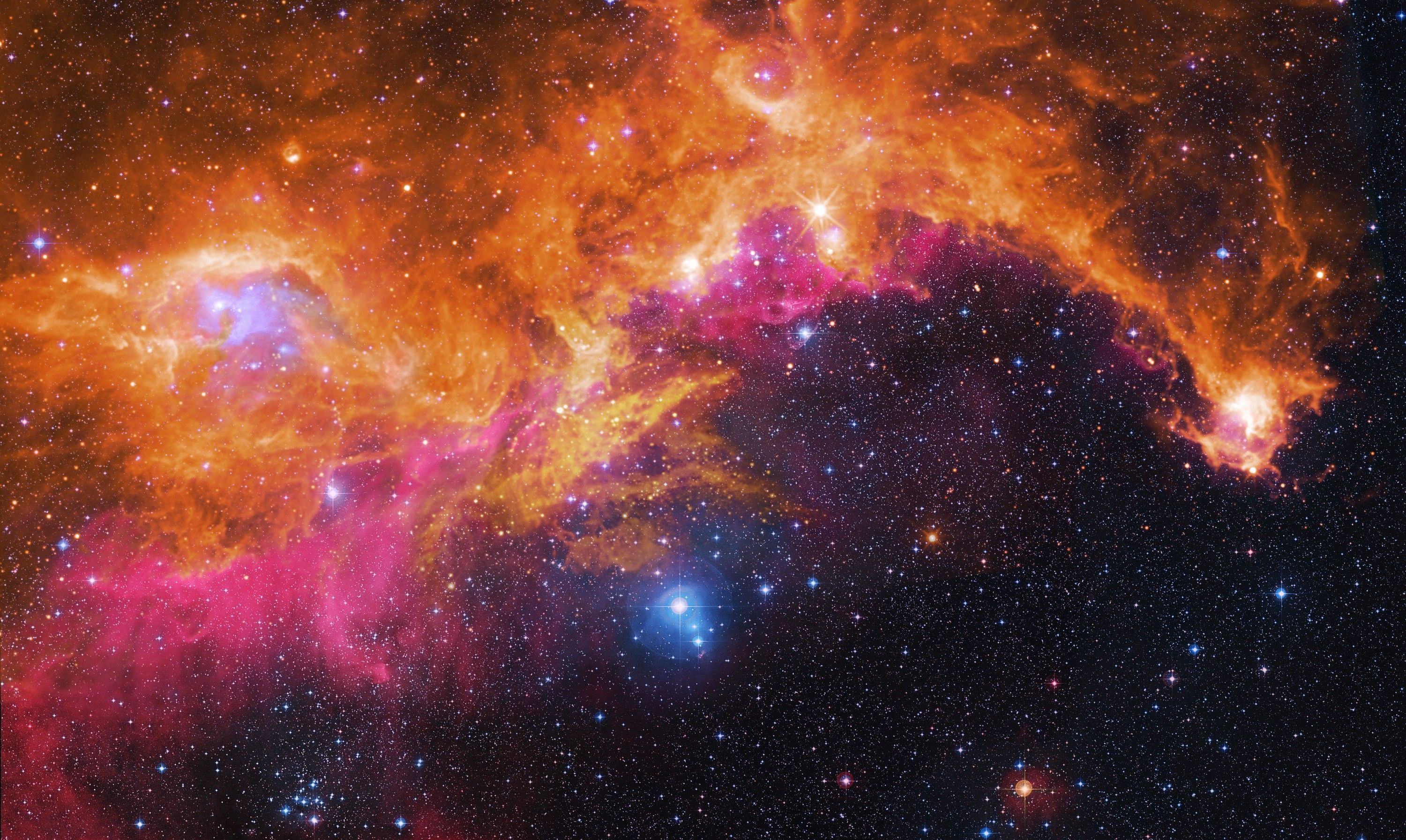 Galassia arancione con pianeta, 1920x1080 Full HD, PC Desktop