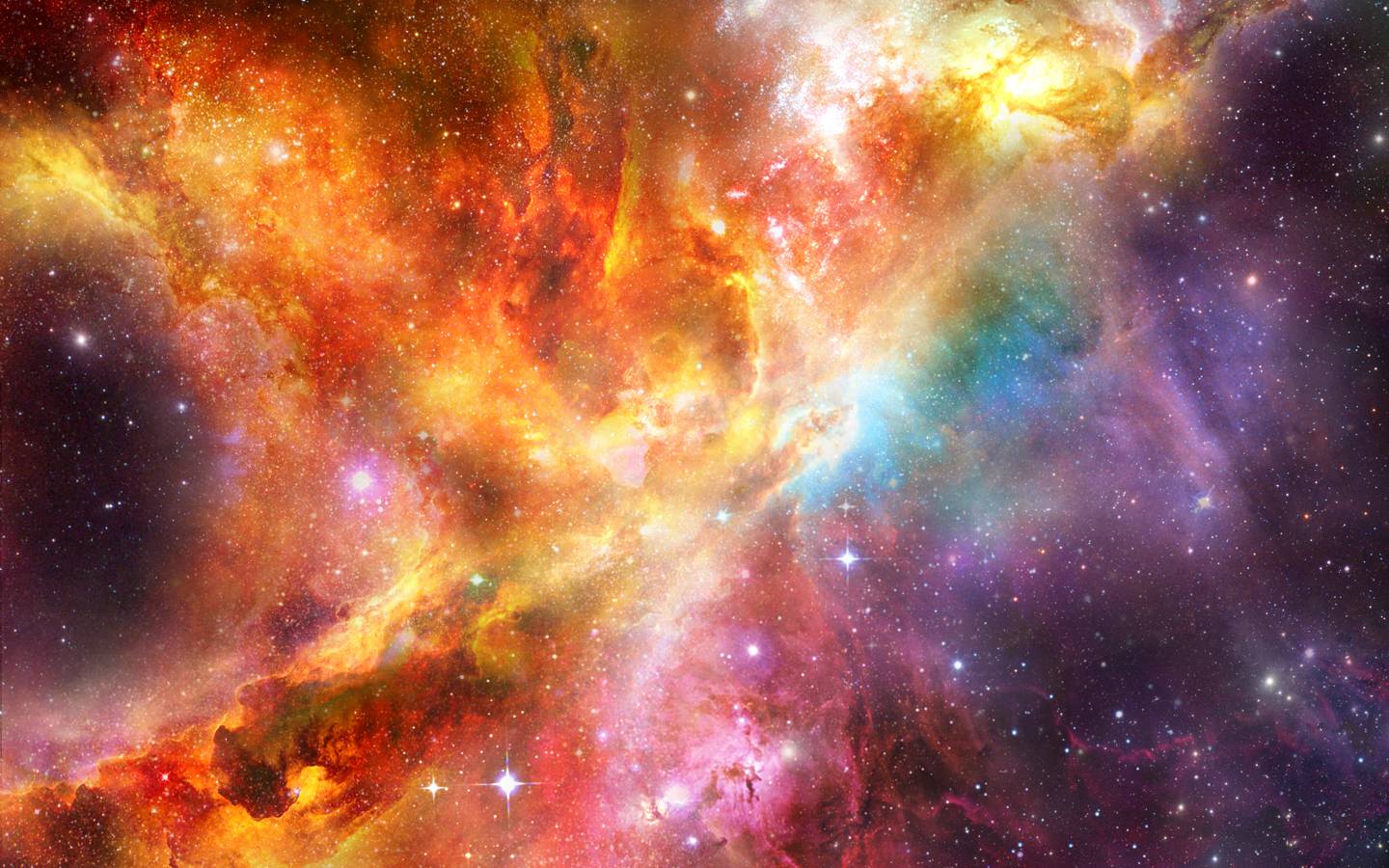 Galassia arancione con stelle, 4811x3207 4K Ultra HD, Monitor 4K
