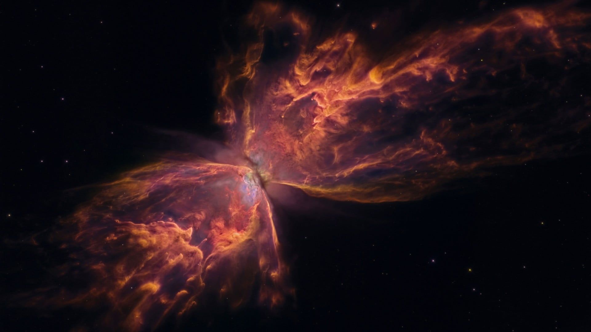 Supernova arancione a croce, 2000x2000 2K, PC