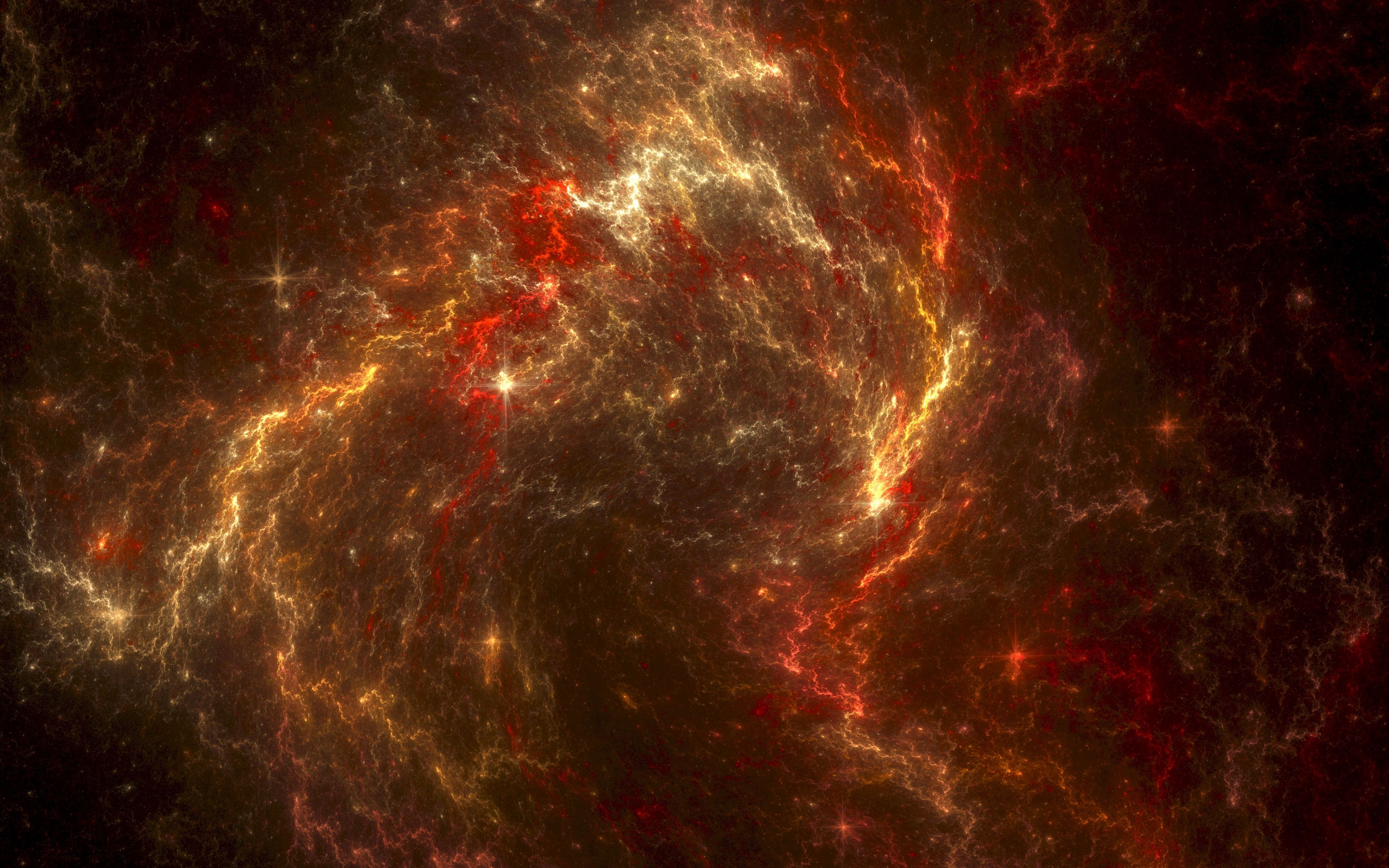 Galassia arancione astratta, 1280x720 720p, Laptop
