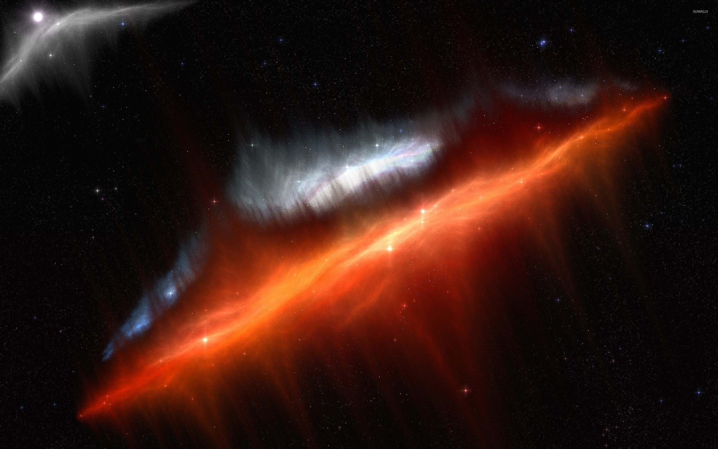Pianeti e galassia arancione, 1920x1200 Full HD+ WUXGA, iMac