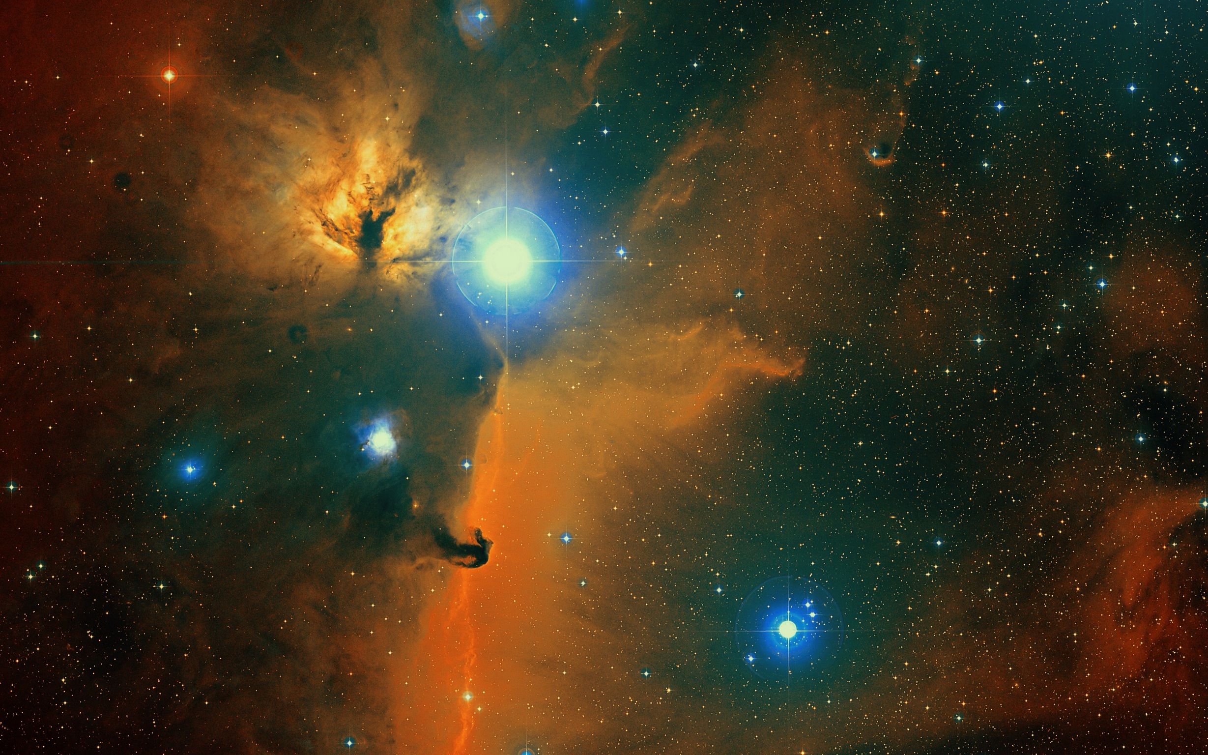 Galassia arancione e blu, 1920x1200 WUXGA, PC Desktop