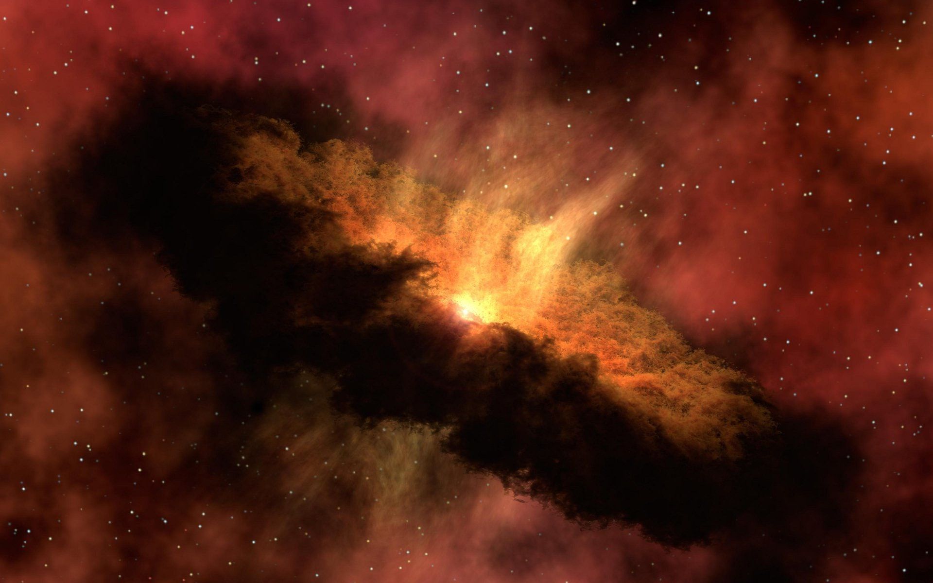 Nebulosa arancione e blu, 1280x720 HD, Desktop