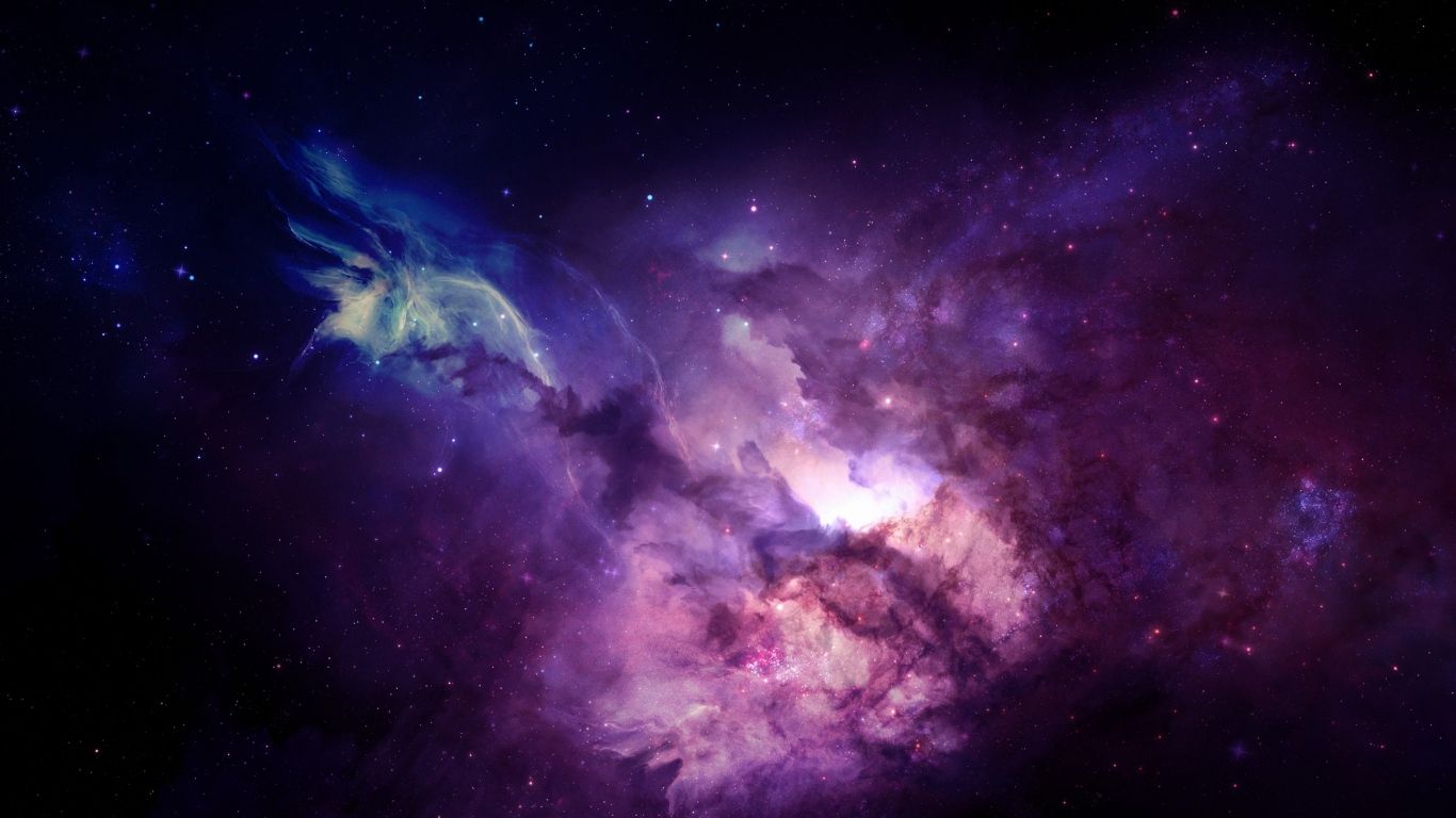 Galassia rosa e viola, 1366x768 720p, iMac