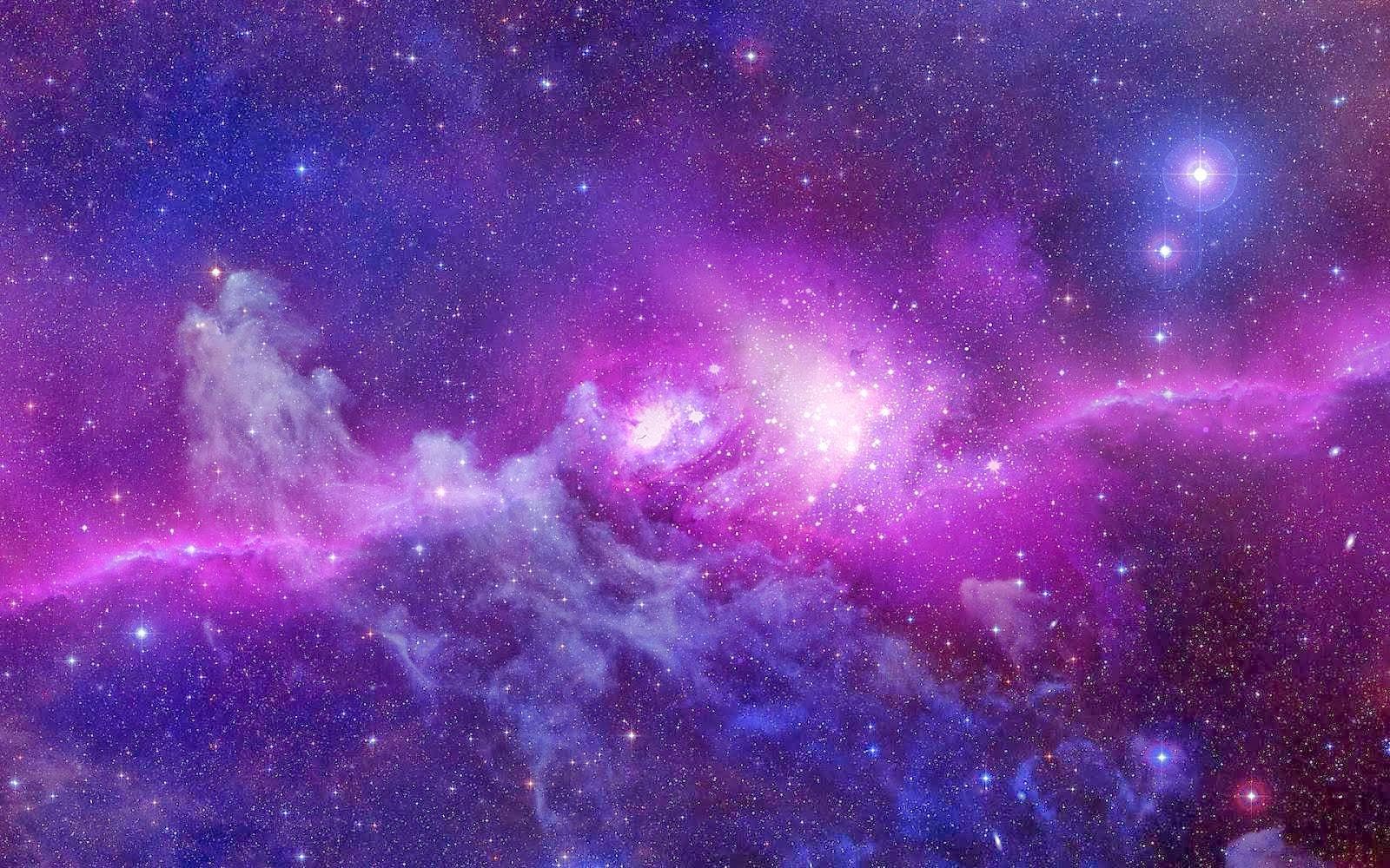 Galassia blu e viola, 1600x1000 HD, Laptop