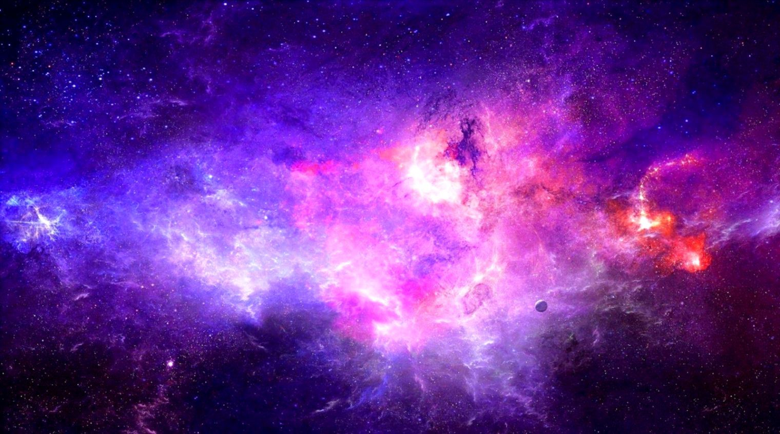Galassia blu e viola, 1520x846 HD, PC Desktop