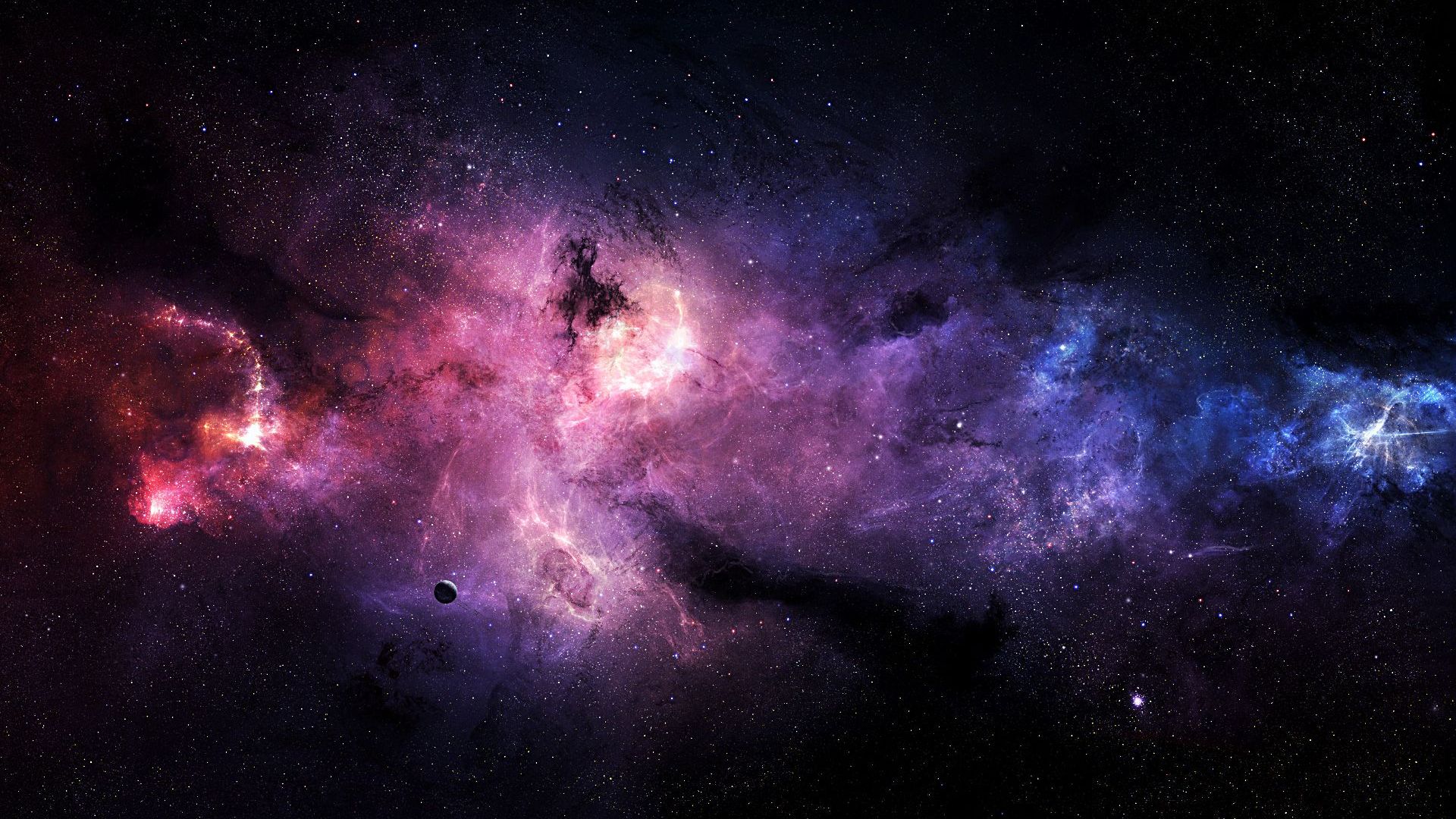 Galassia blu e viola, 1920x1080 Full HD, PC