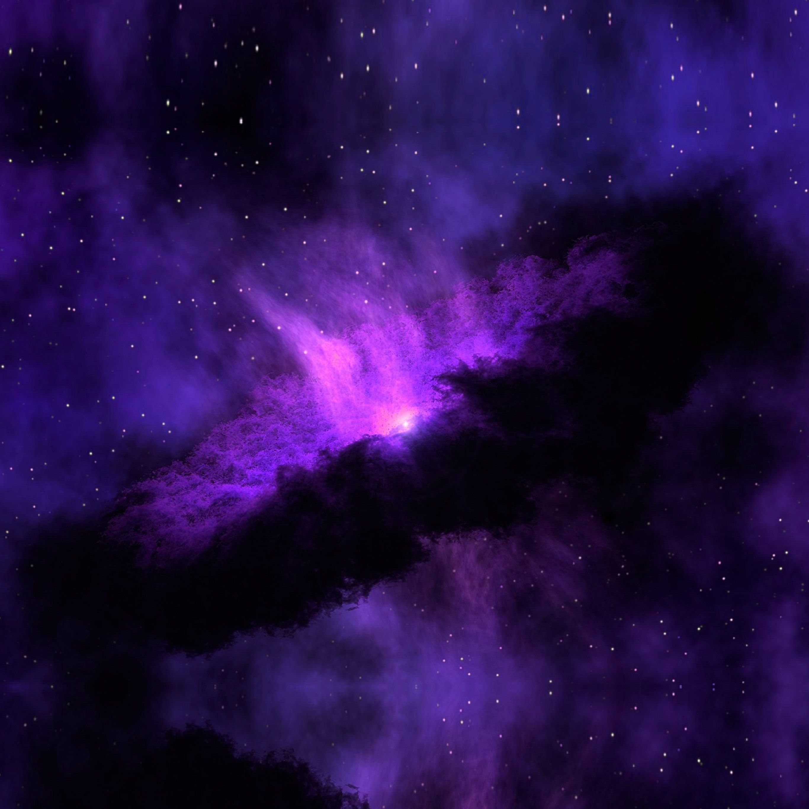 Nebulosa viola e blu stellata, 2732x2732 2K+, Desktop