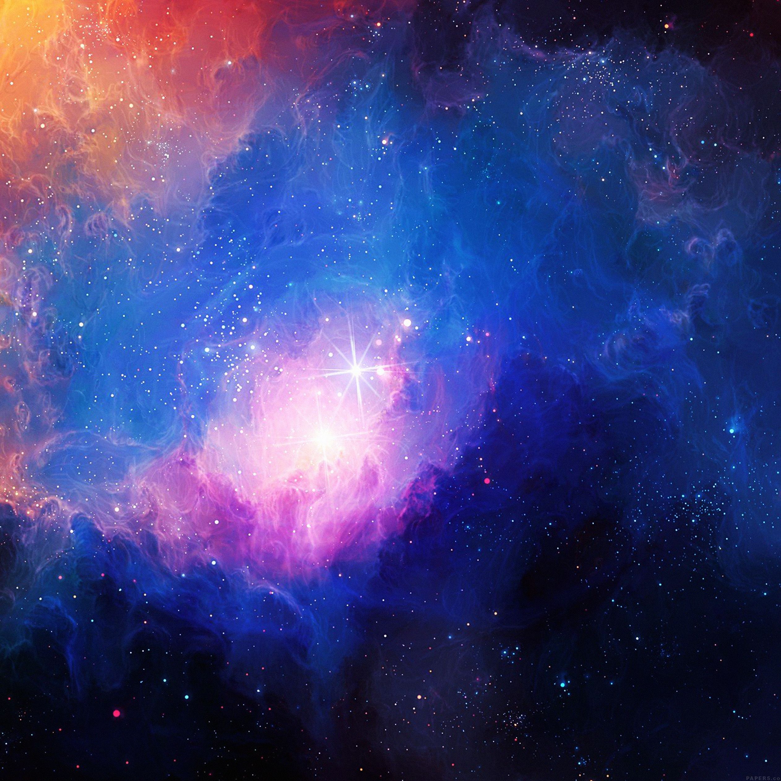 Galassia blu e viola stellata, 2524x2524 alta risoluzione, Desktop