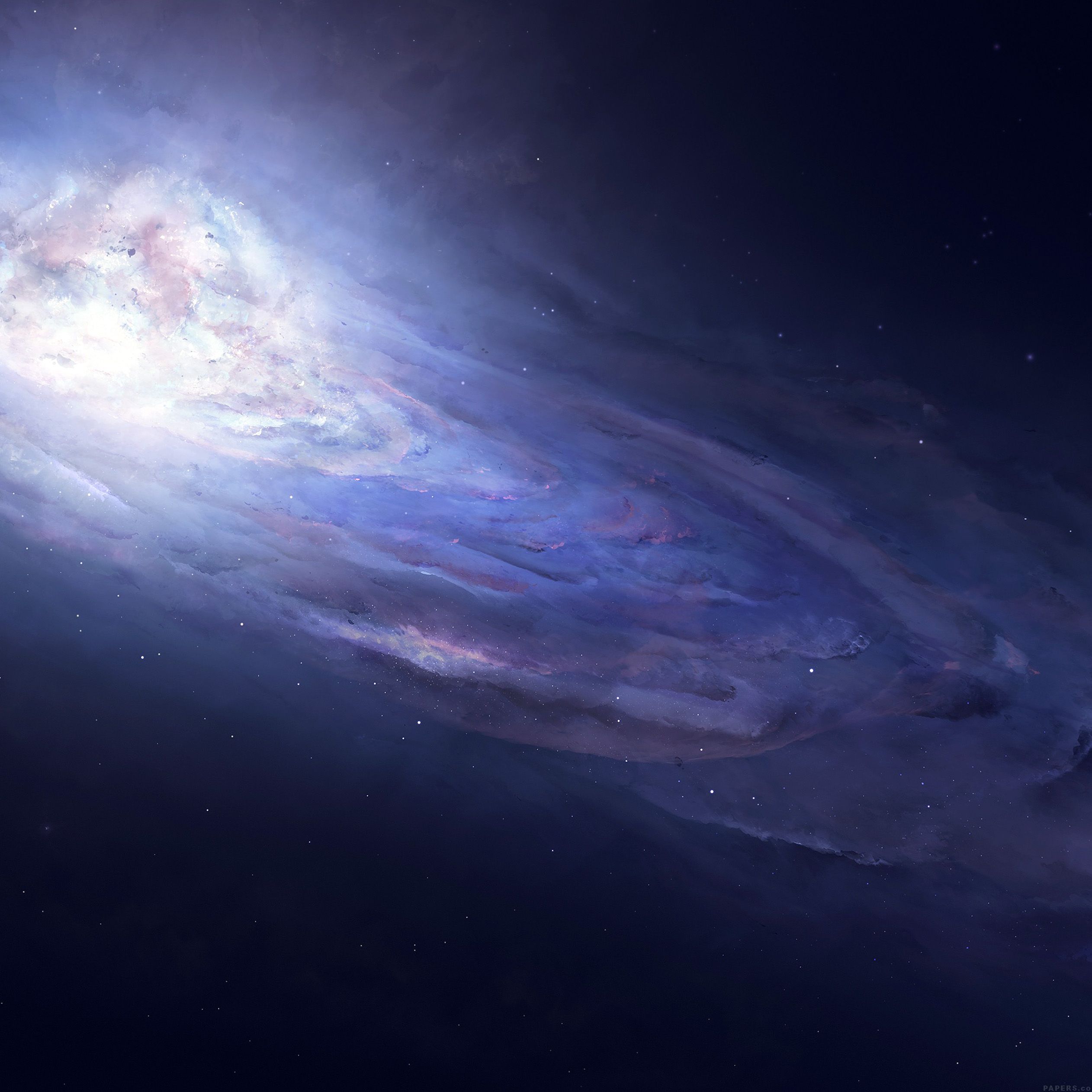 Galassia a spirale blu-bianca, 2524x2524 Hi-Res, Laptop