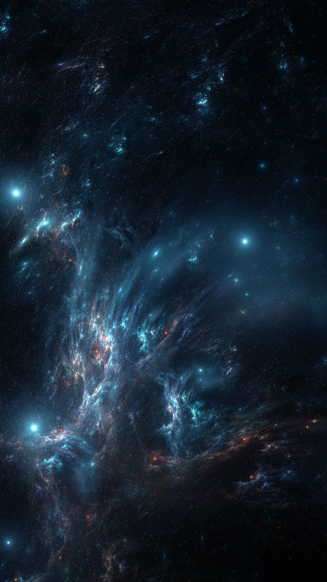 Galassia blu spirale spazio, 750x1334 Full HD Verticale, iPhone Air