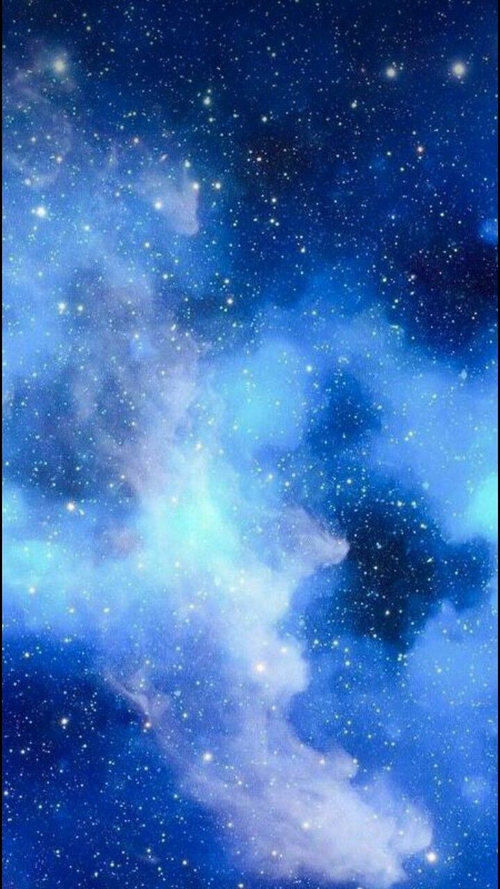 Galassia blu con stelle, 720x1280 Verticale, iPhone
