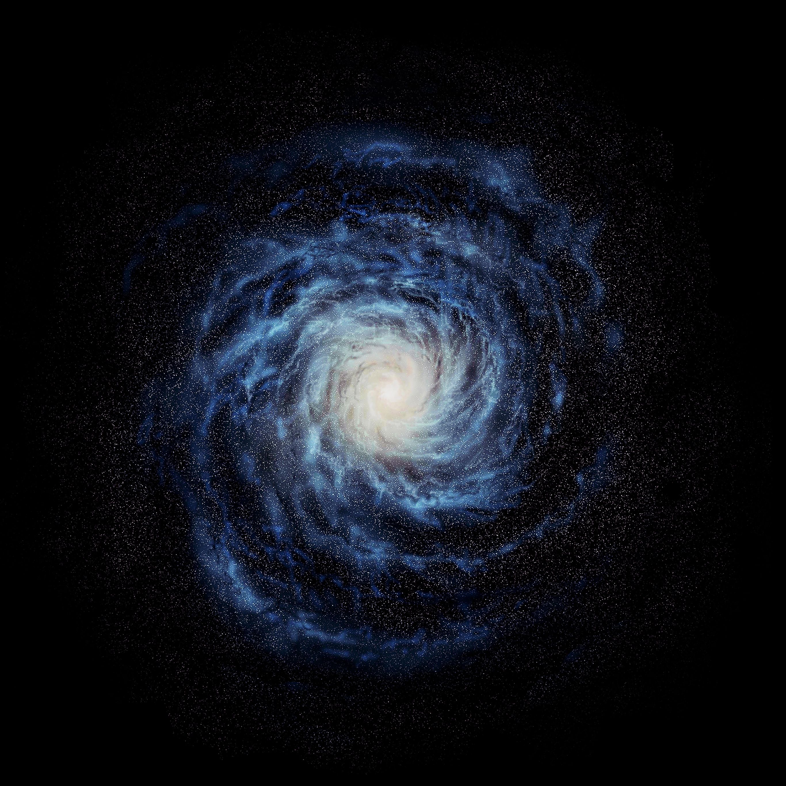 Galassia a spirale blu, 2732x2732 2K+, Desktop