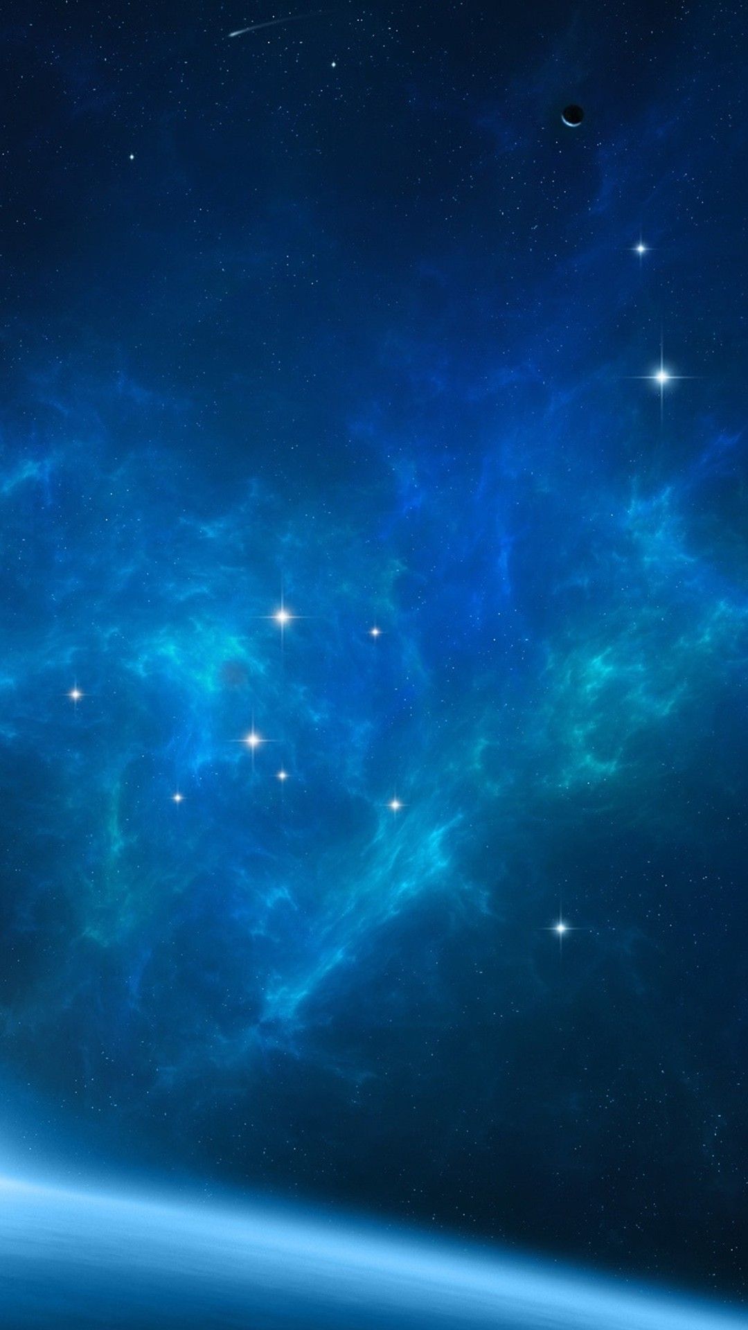 Galassia blu con nuvole, 1920x1080 1080p, PC