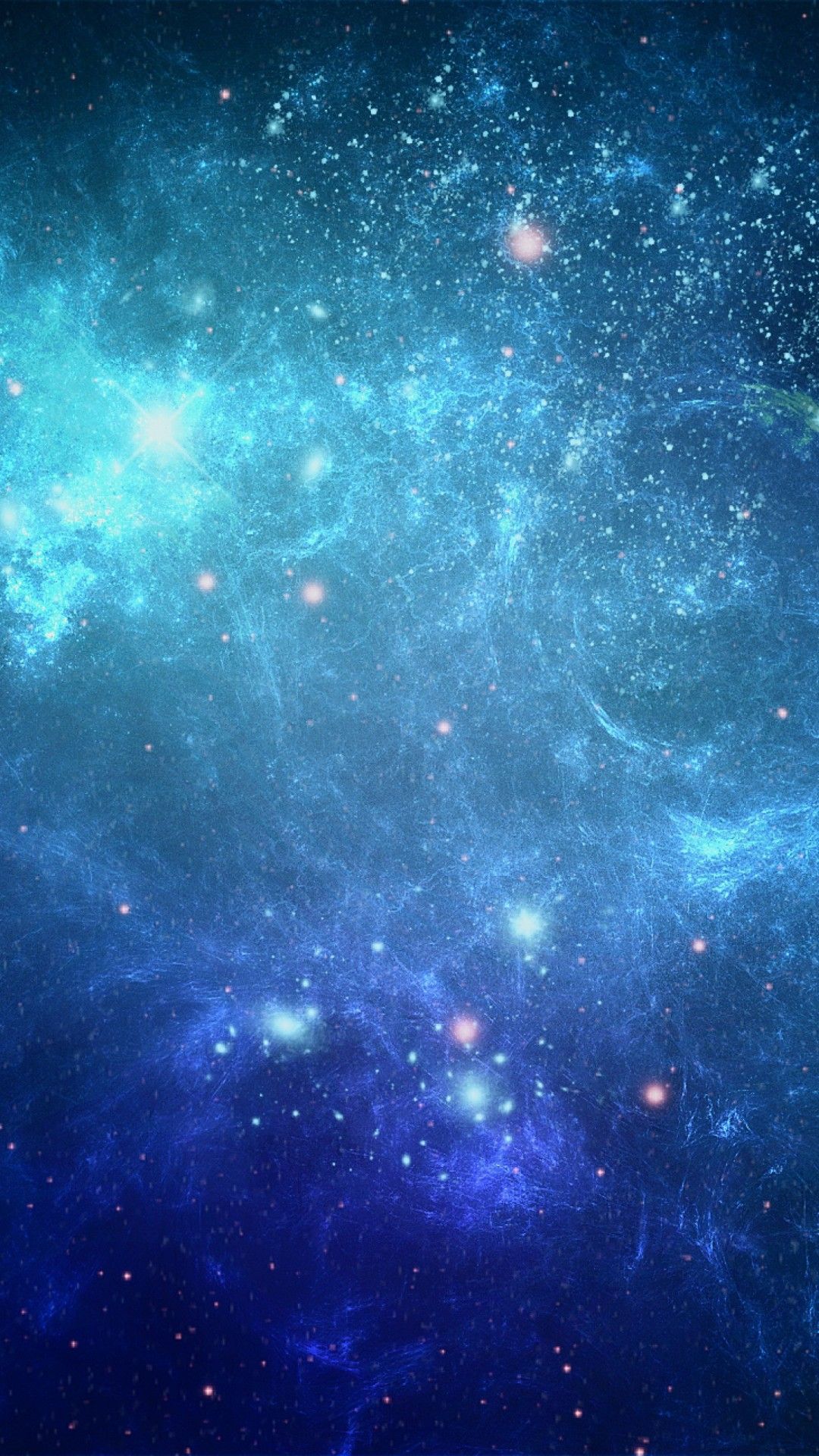 Galassia blu con stelle, Via Lattea, 1080x1920 Verticale, iPhone Pro Max