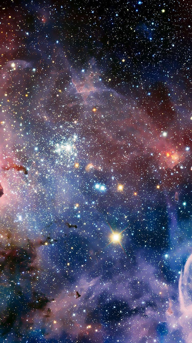Galassia blu viola nebulosa, 750x1334 Full HD Verticale, iPhone Plus
