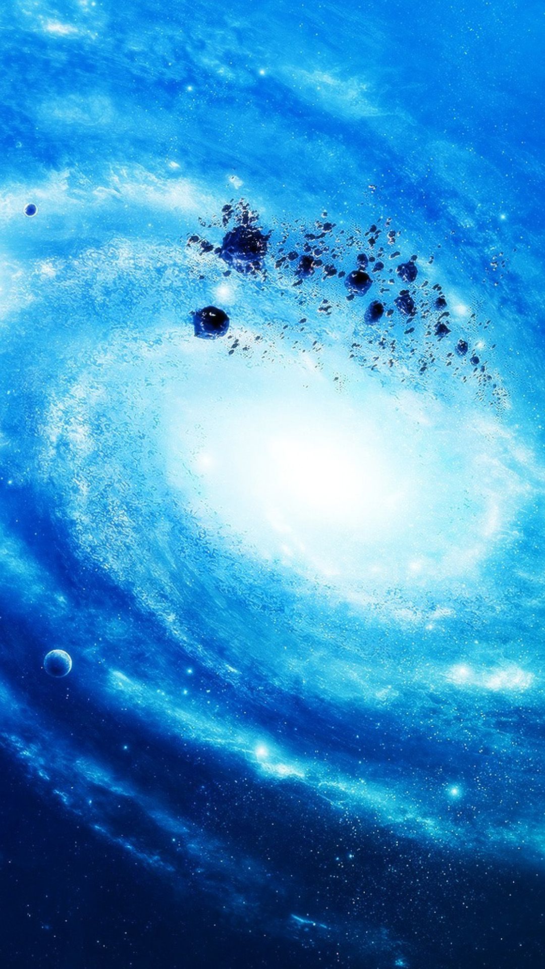 Pianeta Terra galassia blu, 1080x1920 Verticale, iPhone Air