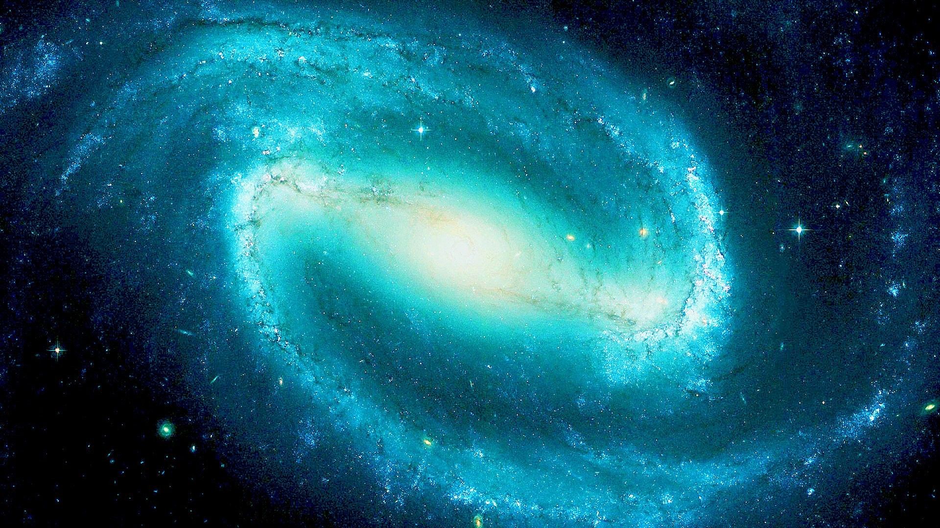 Galassia blu spirale con pianeti, 1080x1920 Full HD Verticale, iPhone Plus