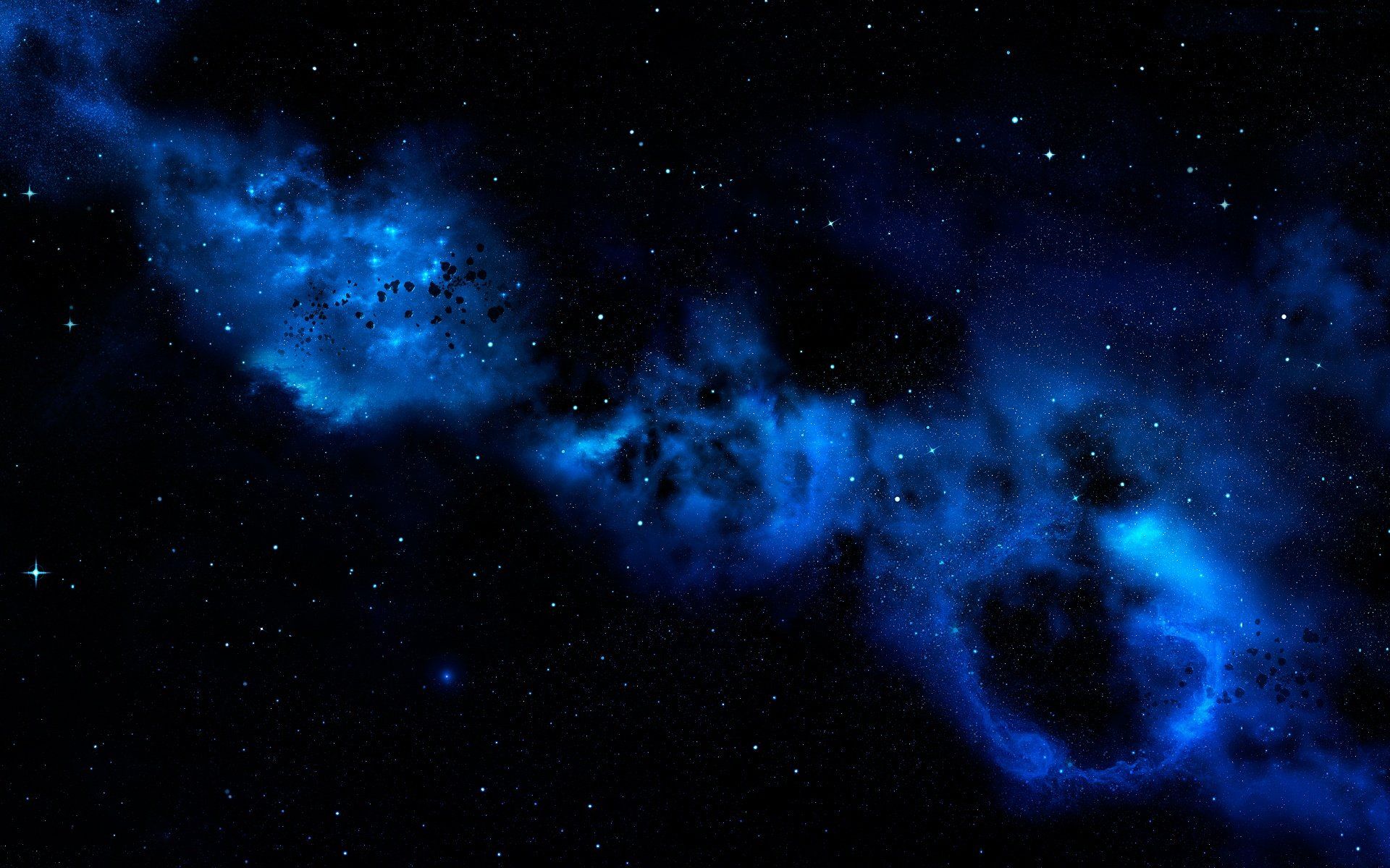 Galassia blu nello spazio, 1920x1200 WUXGA, PC Desktop