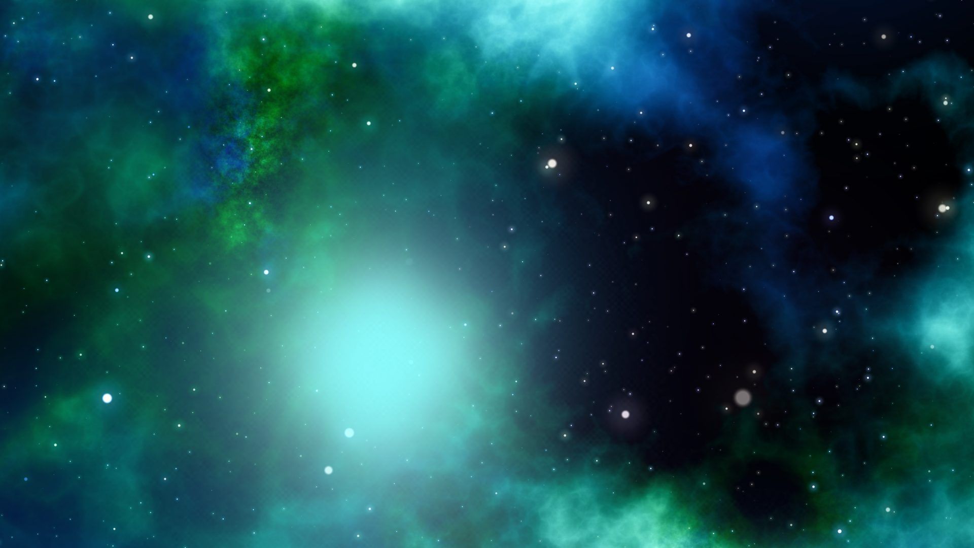 Galassia verde e blu, 1920x1080 Full HD 1080p, PC