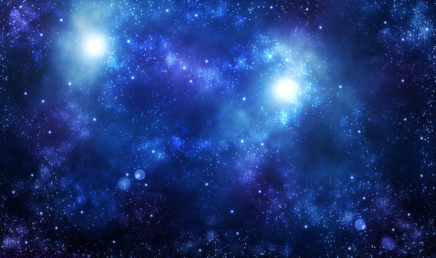 Galassia blu con stelle, 1440x852 HD, Desktop